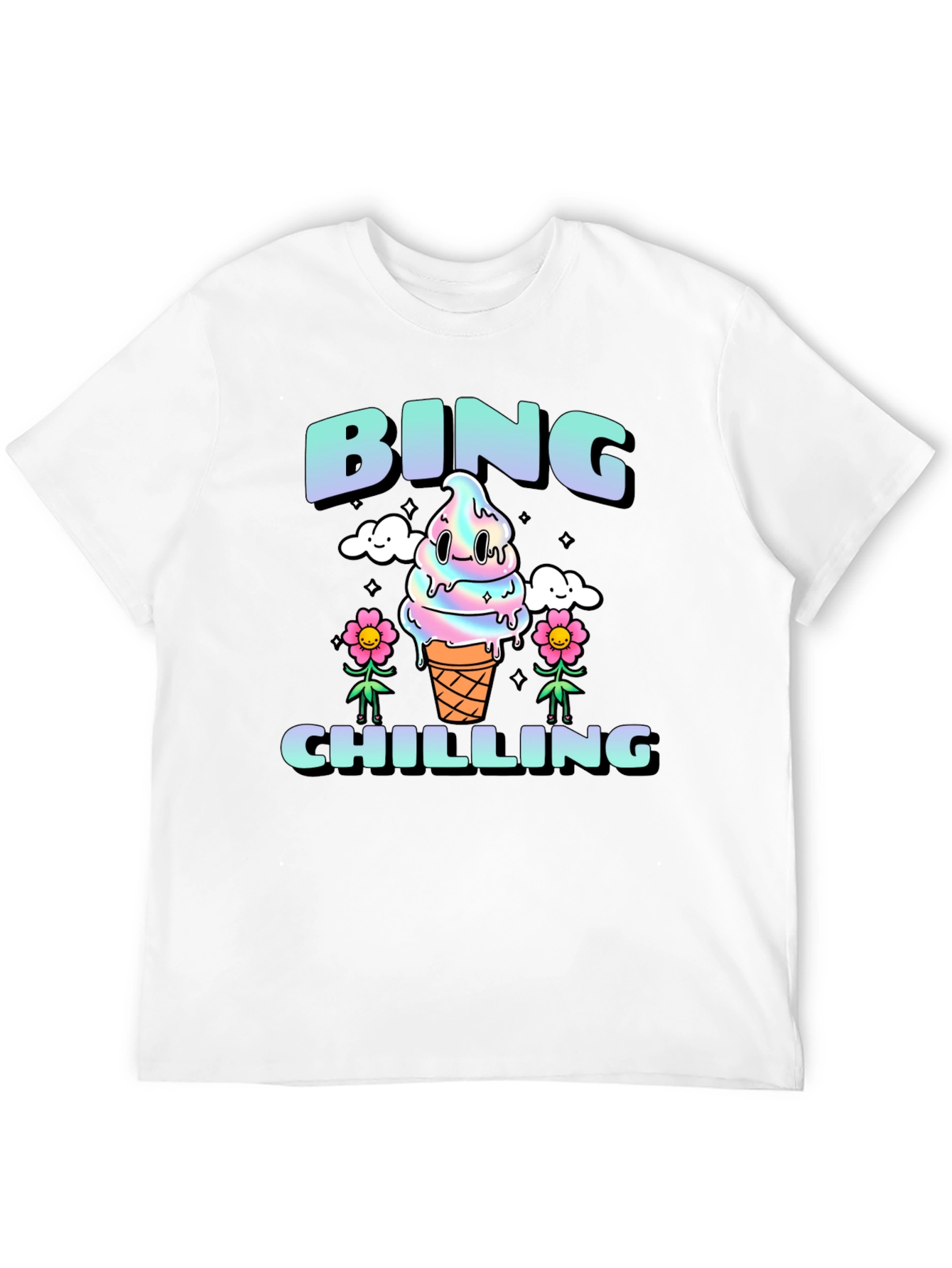 Bing Chilling Graphic Tee - Cool Ice Cream Design