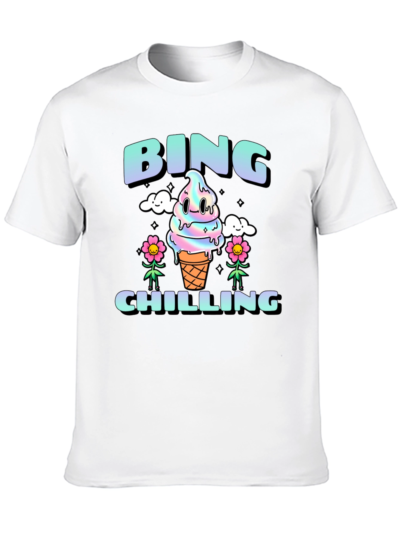 Bing Chilling Graphic Tee - Cool Ice Cream Design