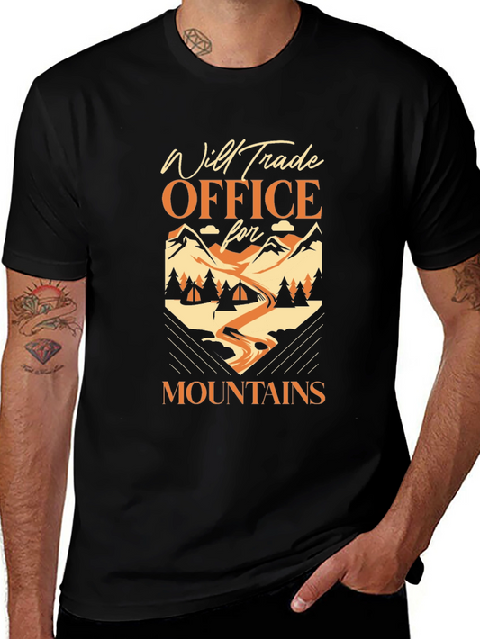 Will Trade Office for Mountains Black T-Shirt
