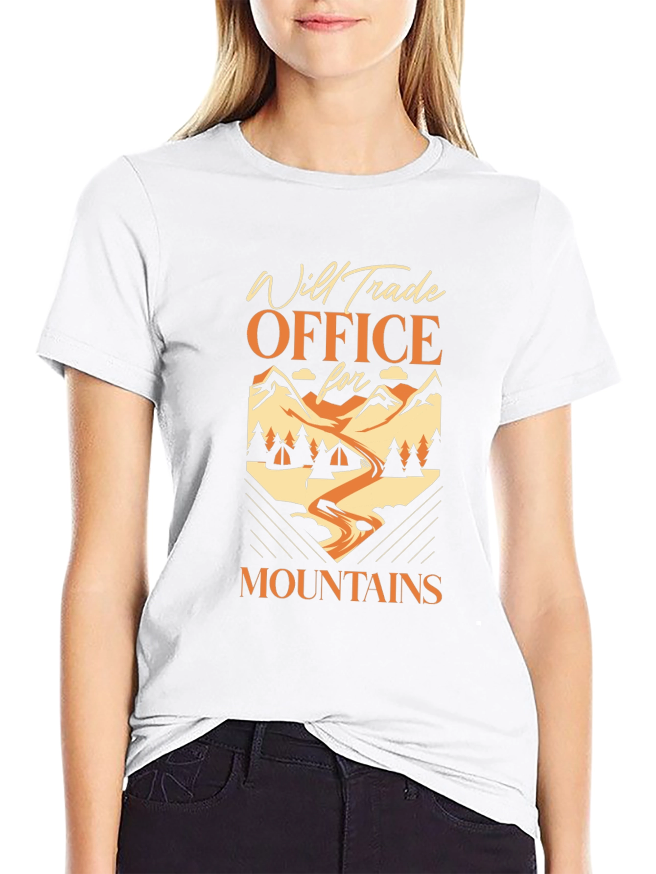 Will Trade Office for Mountains Black T-Shirt