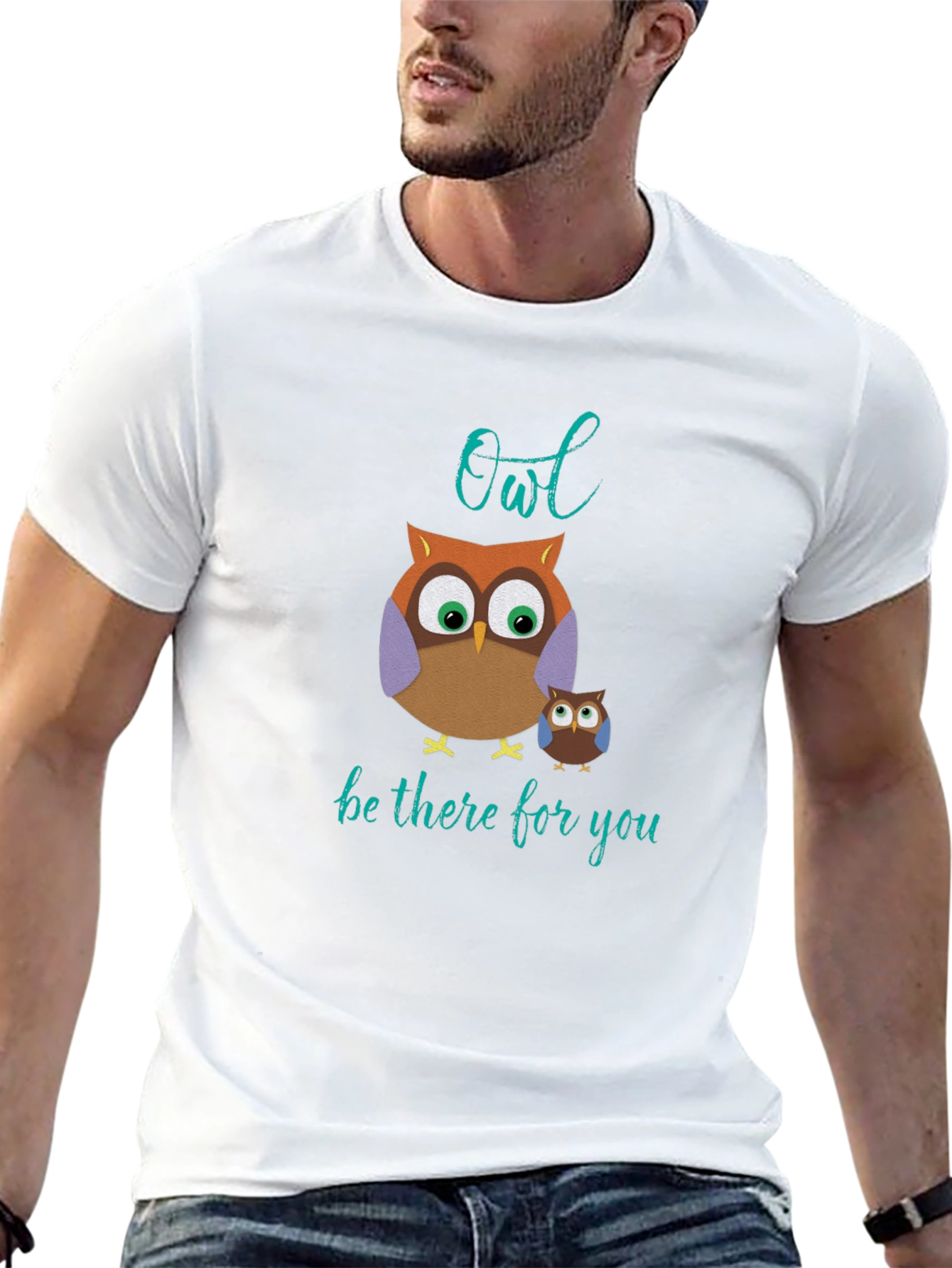 Owl Be There For You Black Cotton Tee