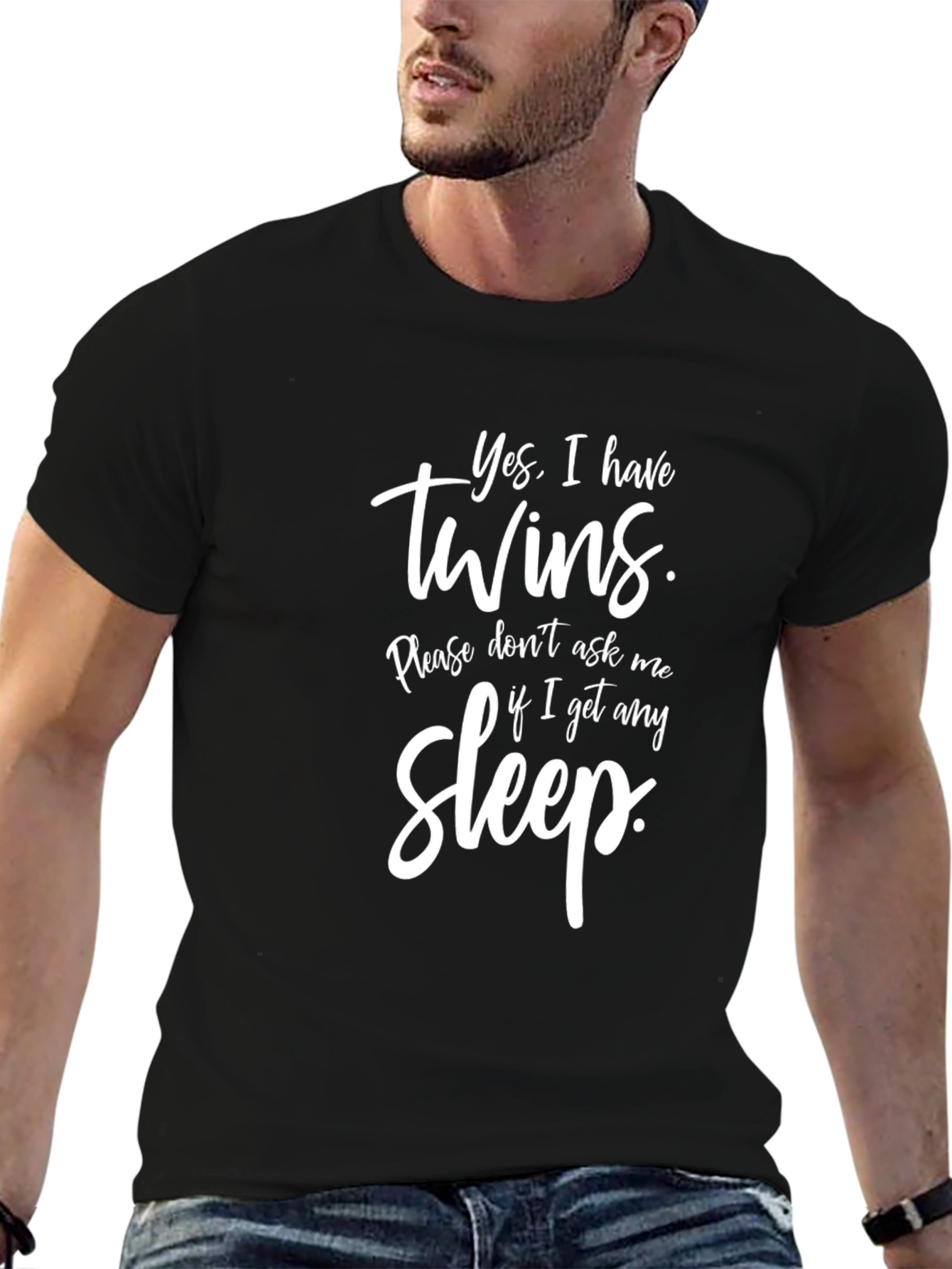 Funny Twins Dad T-Shirt - Yes I Have Twins