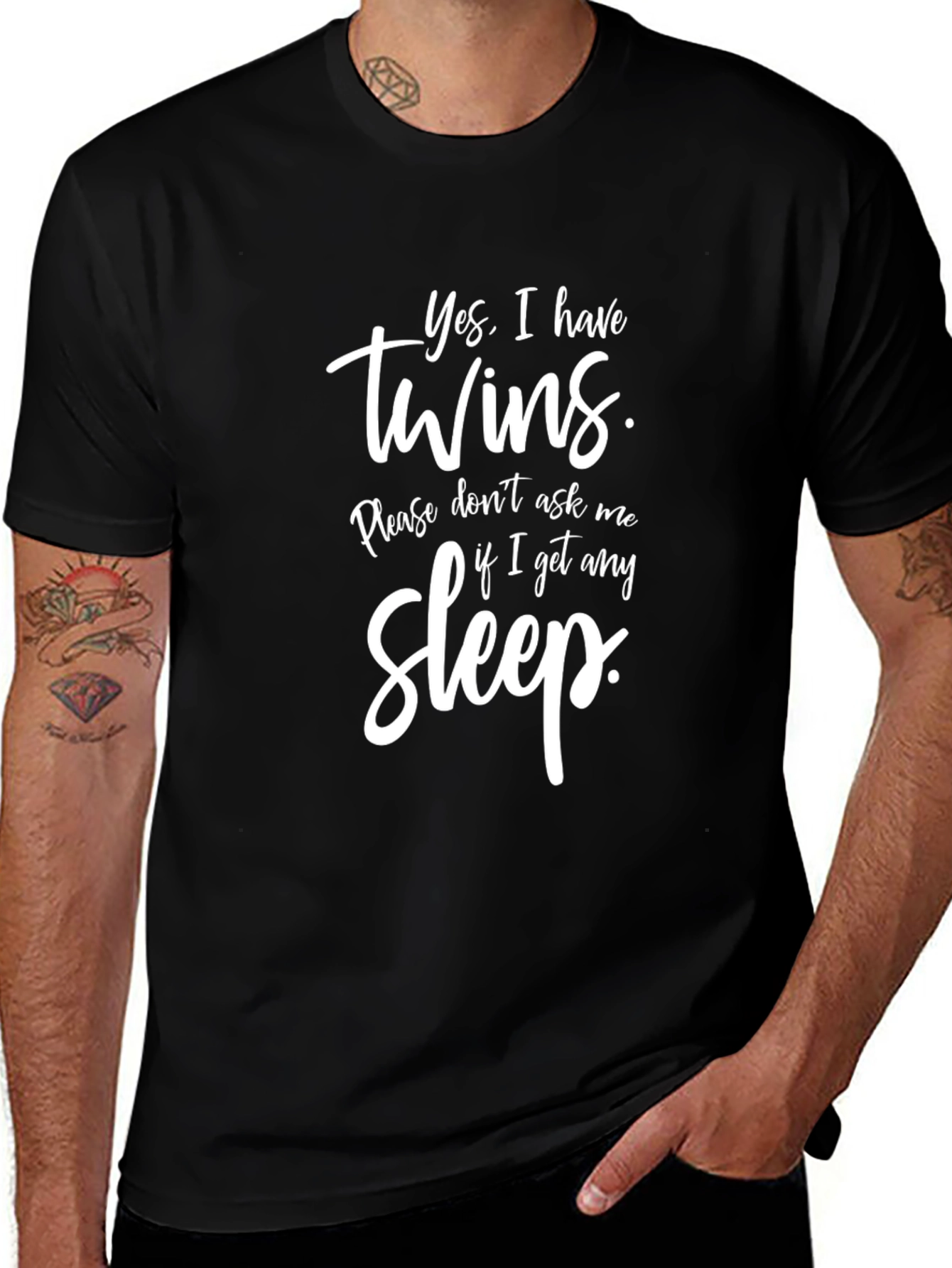 Funny Twins Dad T-Shirt - Yes I Have Twins