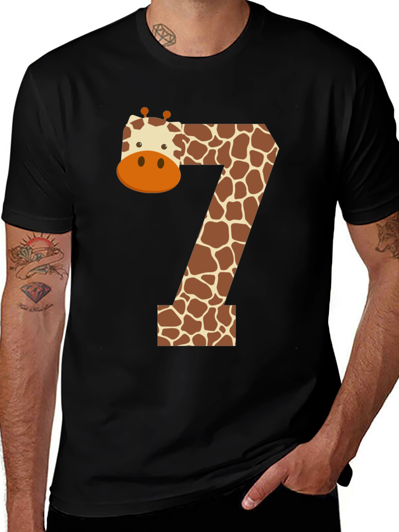 Giraffe Number 7 T-Shirt