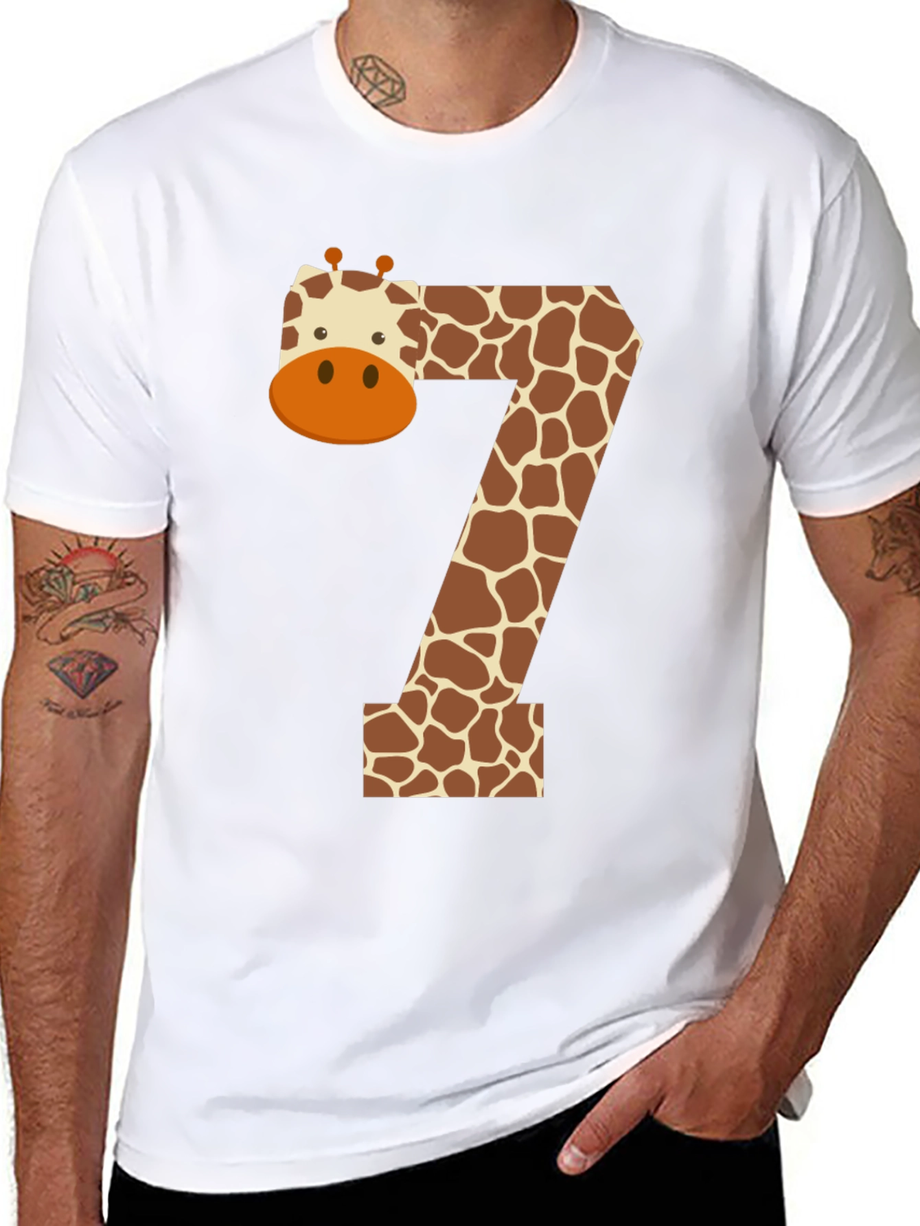 Giraffe Number 7 T-Shirt