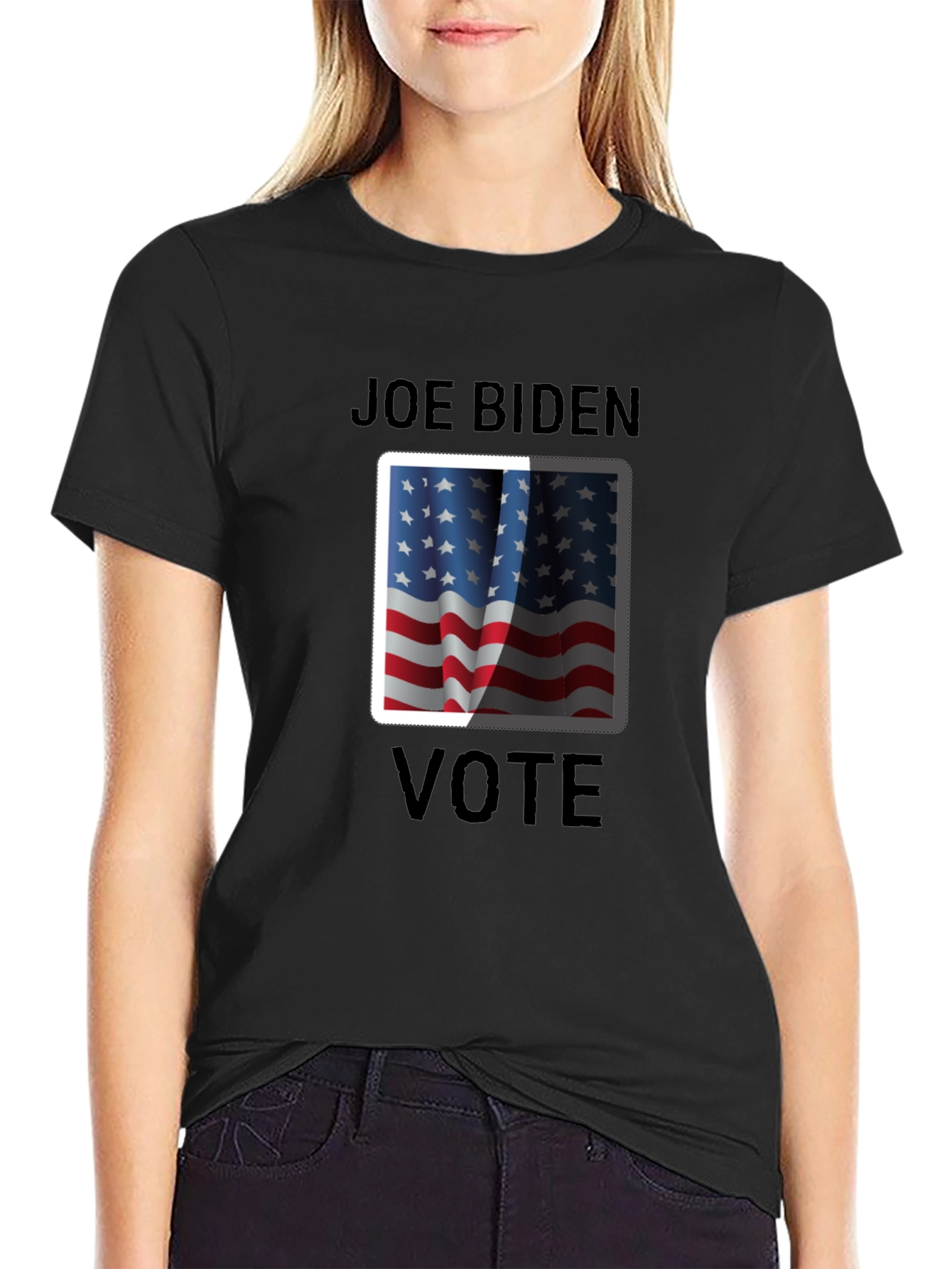 Joe Biden Vote American Flag Graphic T-Shirt