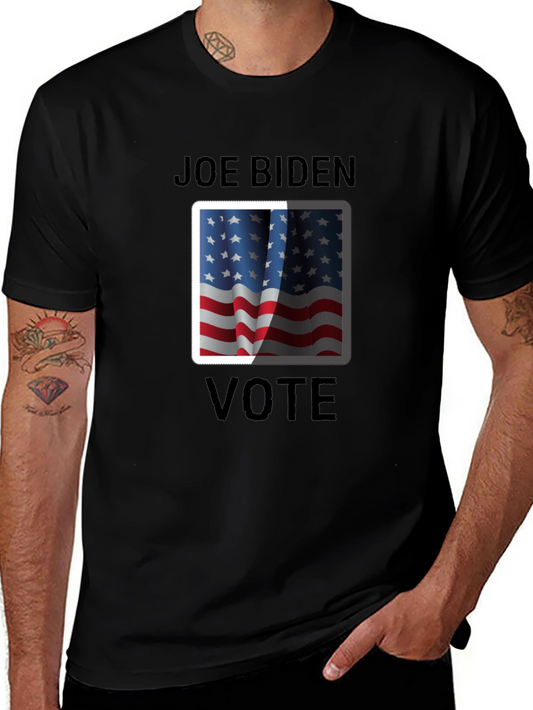 Joe Biden Vote American Flag Graphic T-Shirt