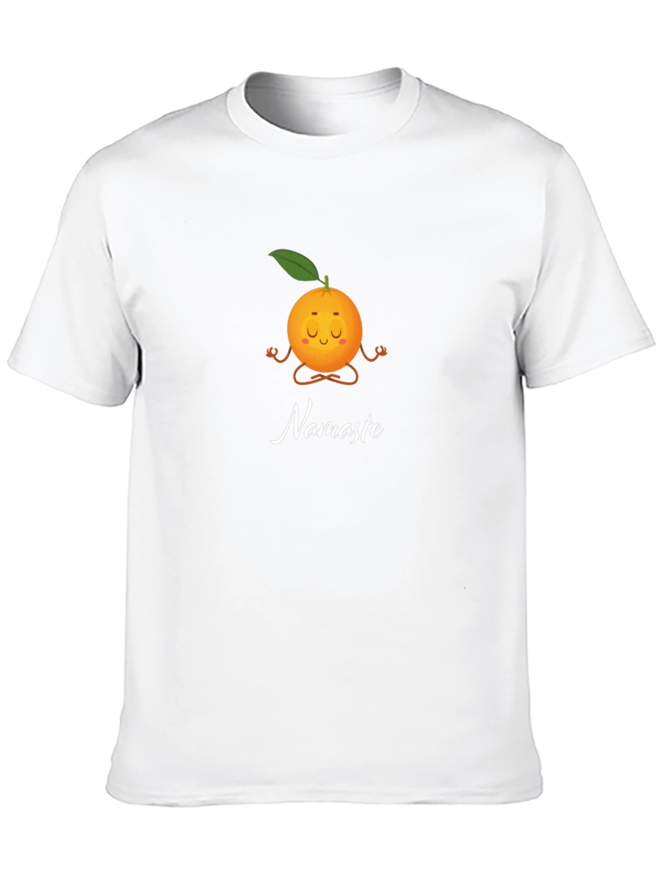 Meditating Orange Namaste Graphic Tee