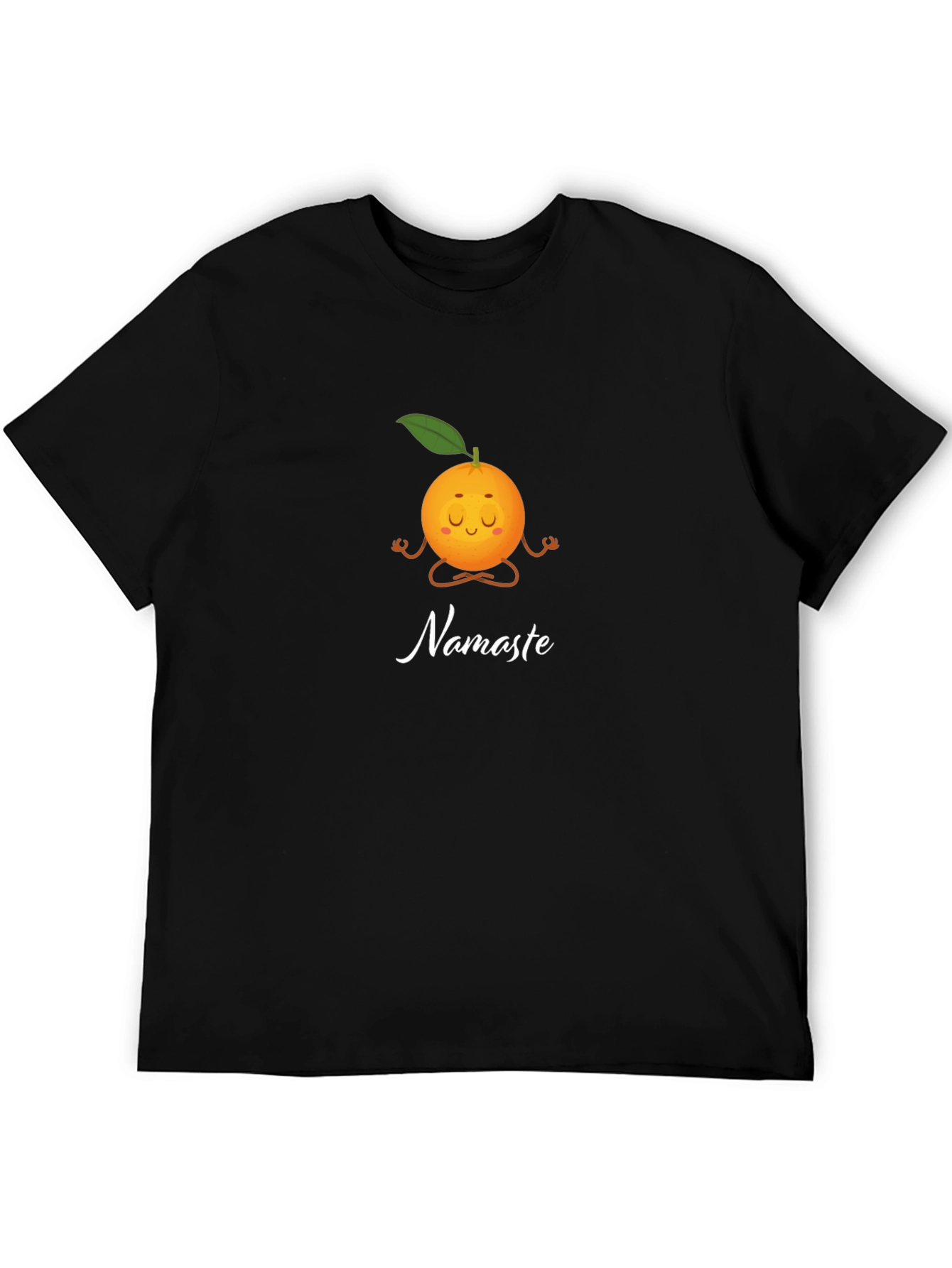 Meditating Orange Namaste Graphic Tee