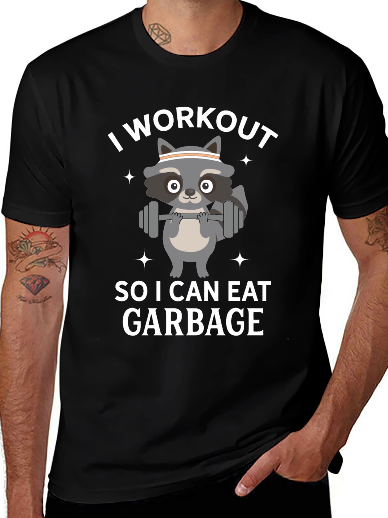 Funny Raccoon Workout T-Shirt