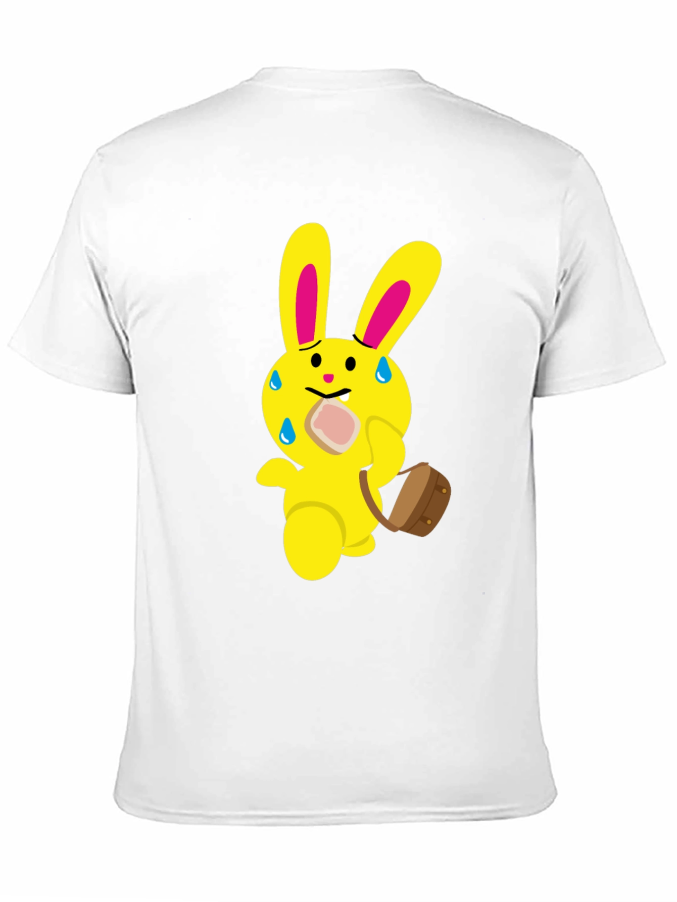 Funny Cartoon Rabbit T-Shirt - Black