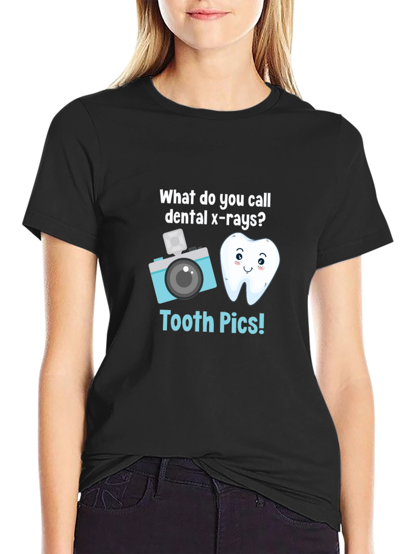 Tooth Pics Dental Pun T-Shirt - Black