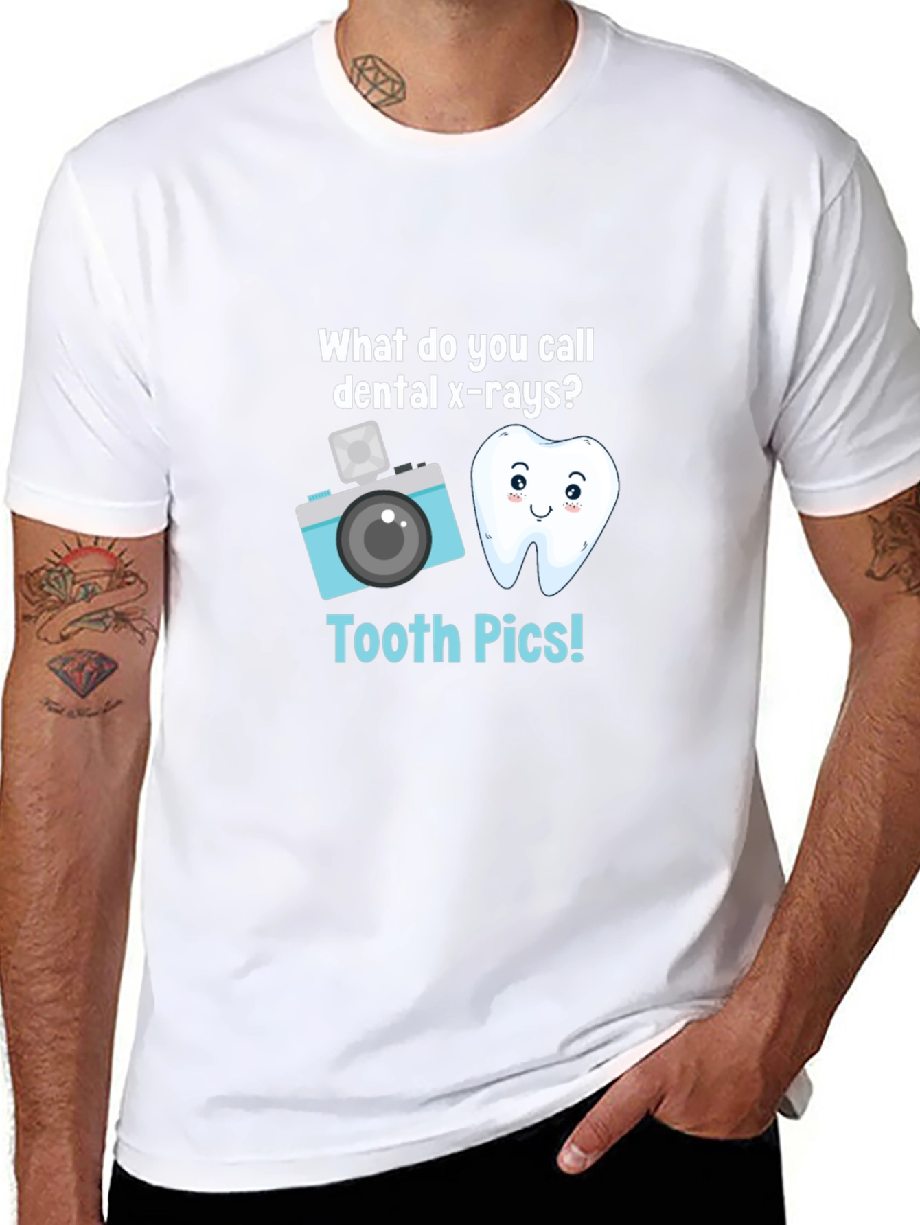Tooth Pics Dental Pun T-Shirt - Black
