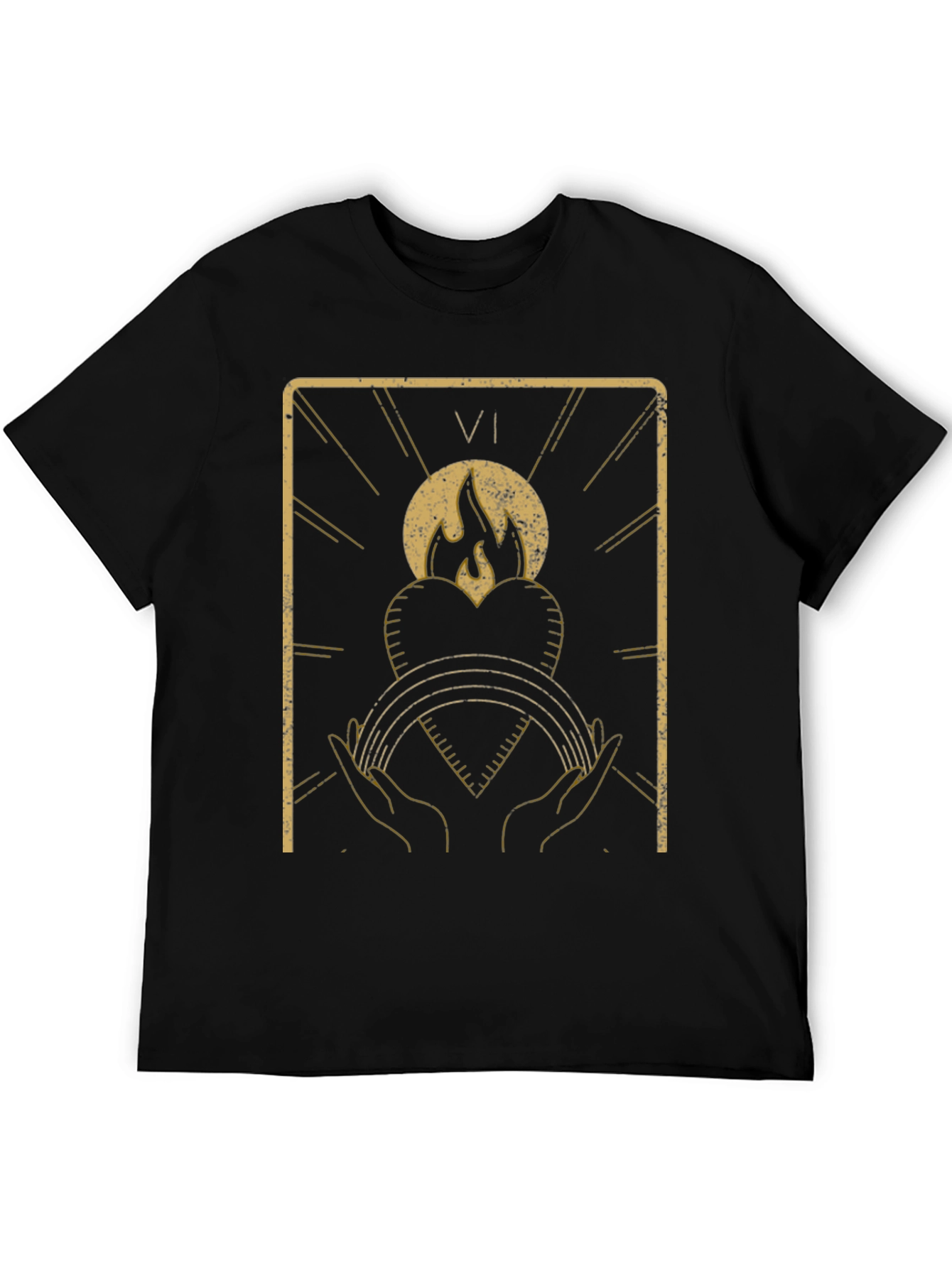Tarot Card Inspired Graphic T-Shirt - Black