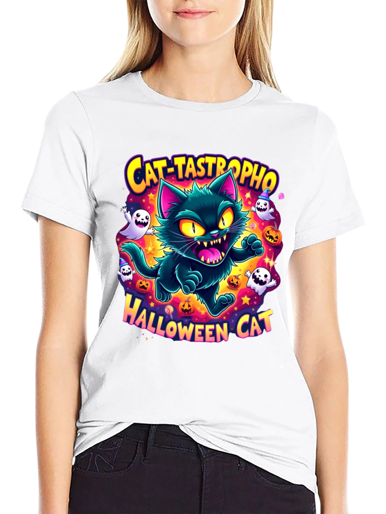 Cat-tastrophe Halloween Cat T-Shirt