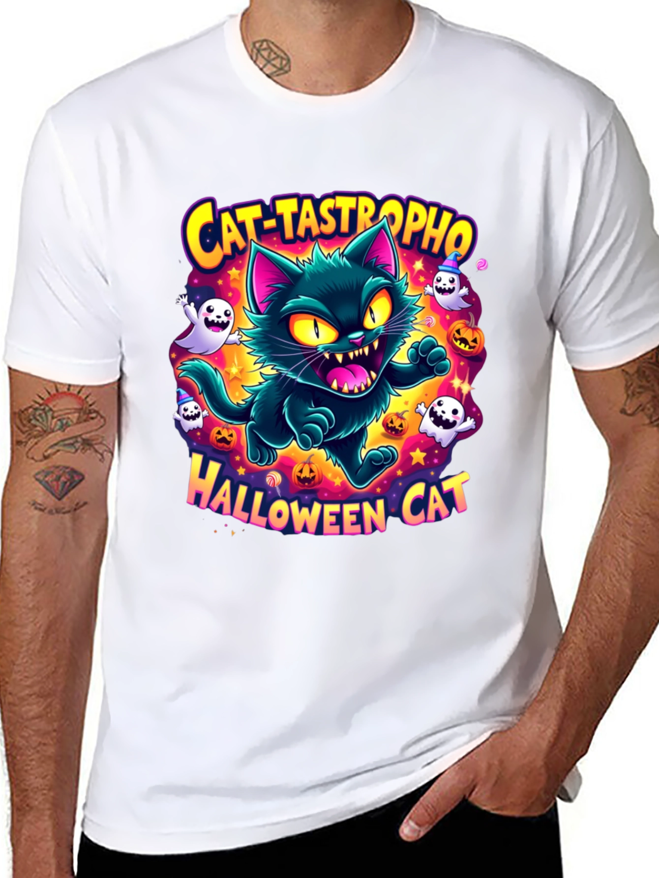 Cat-tastrophe Halloween Cat T-Shirt