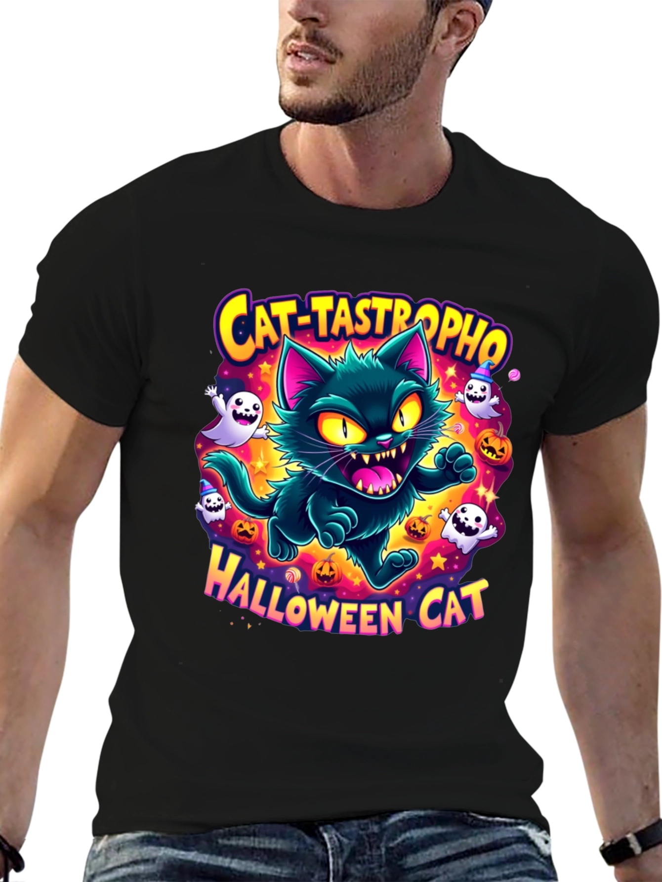 Cat-tastrophe Halloween Cat T-Shirt