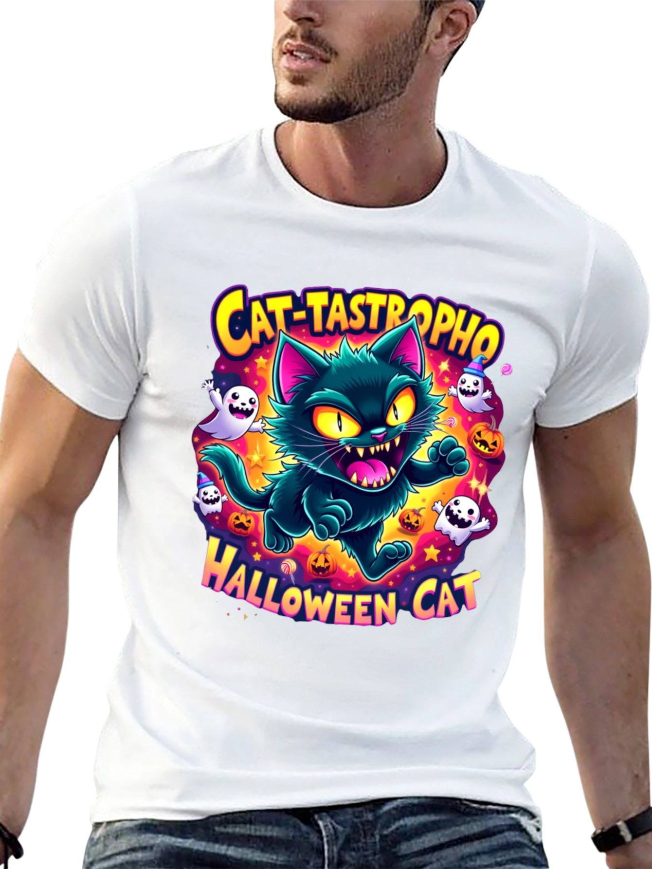 Cat-tastrophe Halloween Cat T-Shirt