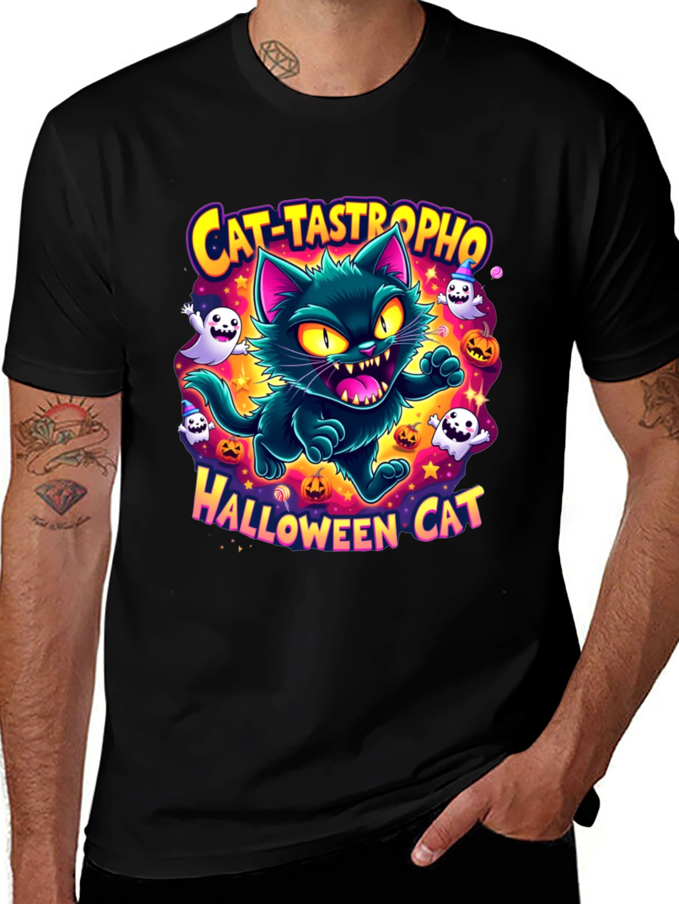 Cat-tastrophe Halloween Cat T-Shirt