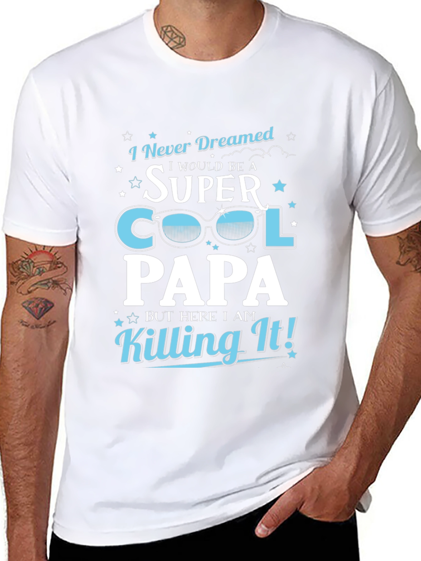 Super Cool Papa T-Shirt - Perfect Fathers Day Gift