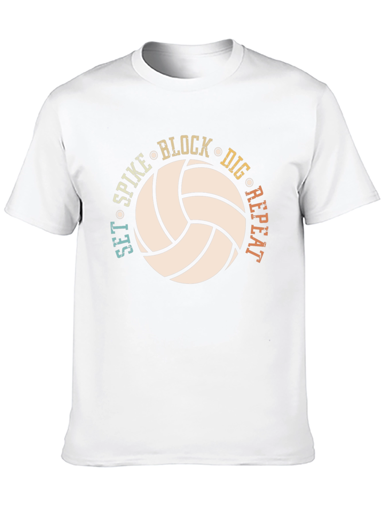Volleyball Graphic T-Shirt - Set Spike Block Dig Repeat!