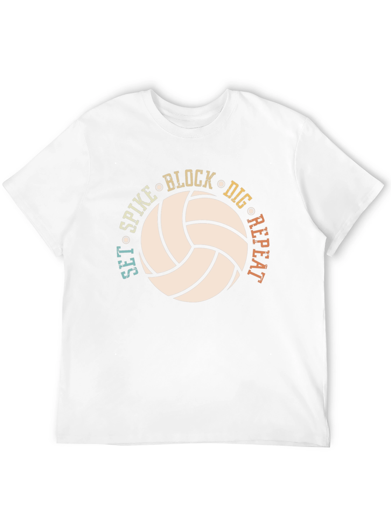 Volleyball Graphic T-Shirt - Set Spike Block Dig Repeat!