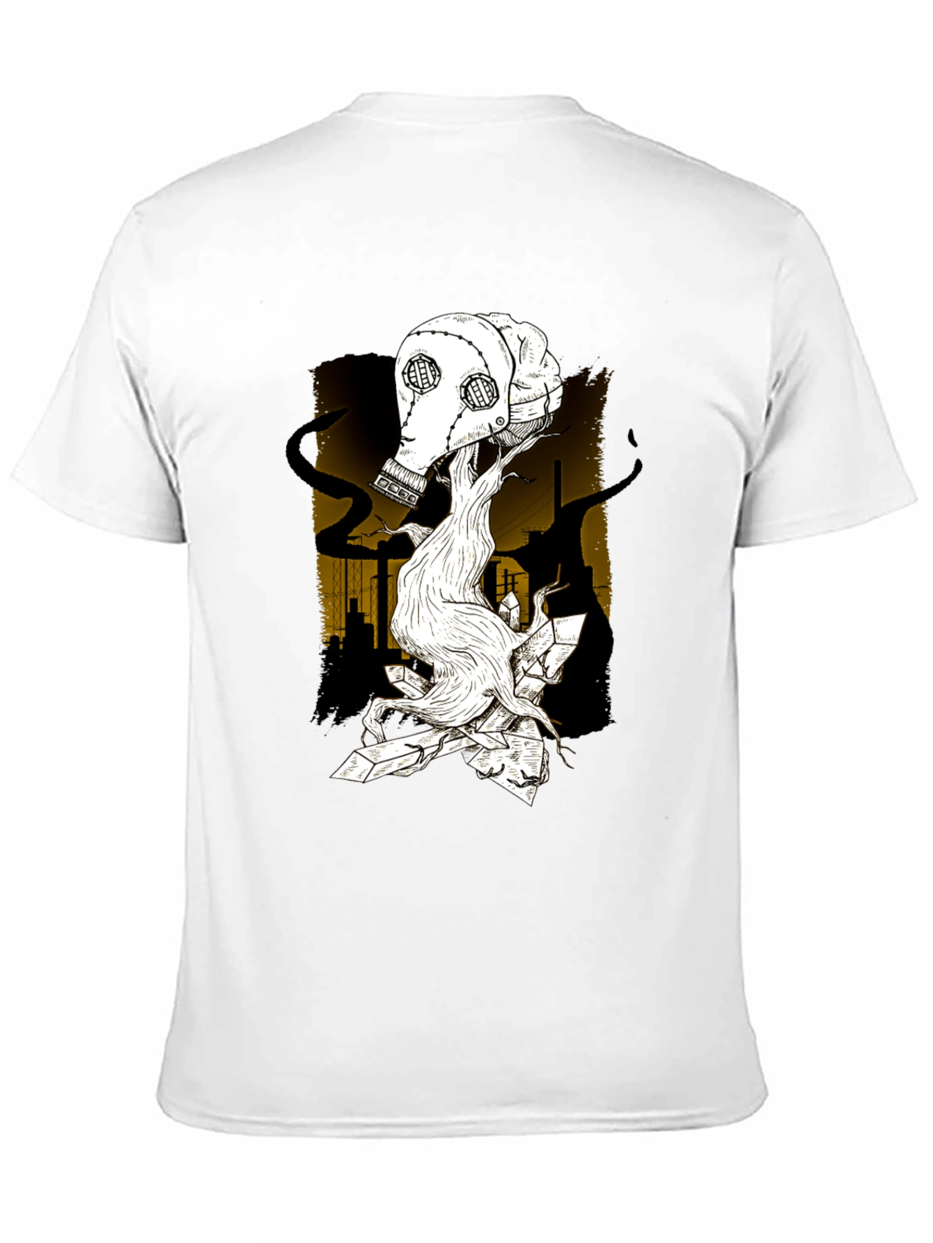 Apocalyptic Gas Mask Graphic T-Shirt