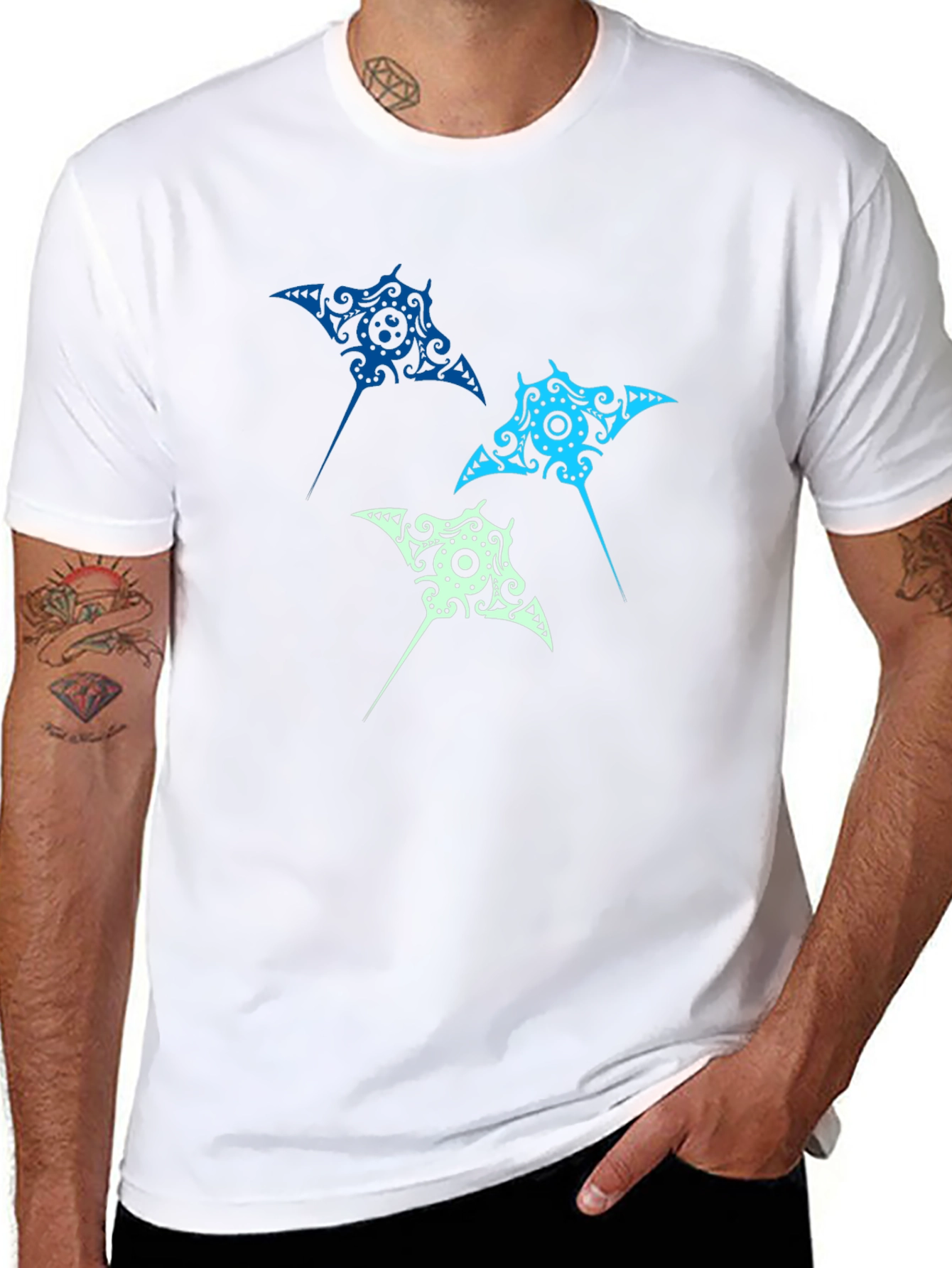 Manta Ray Graphic Tee - Cool Ocean Design T-Shirt
