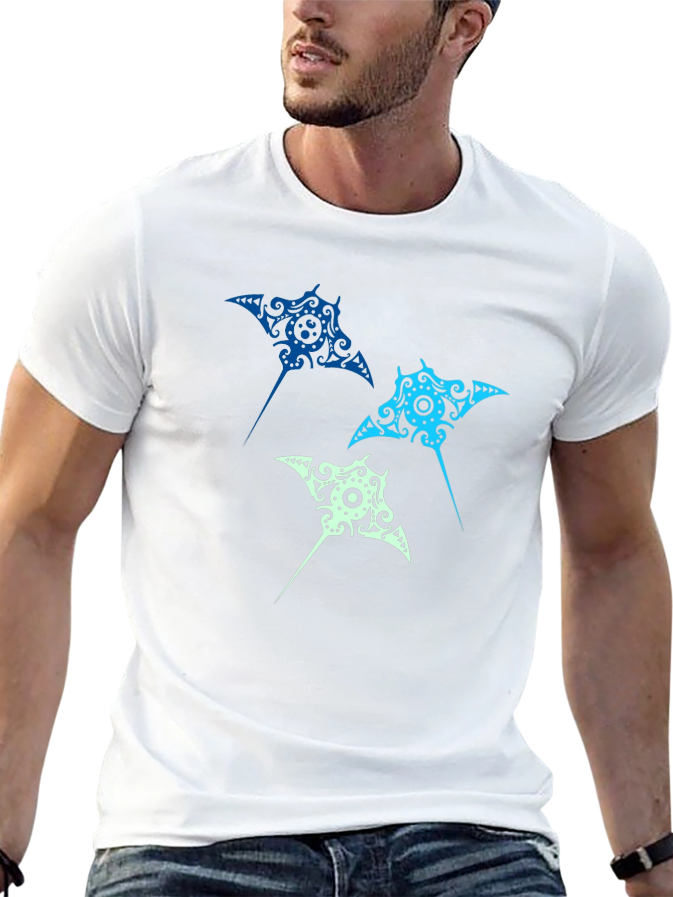 Manta Ray Graphic Tee - Cool Ocean Design T-Shirt
