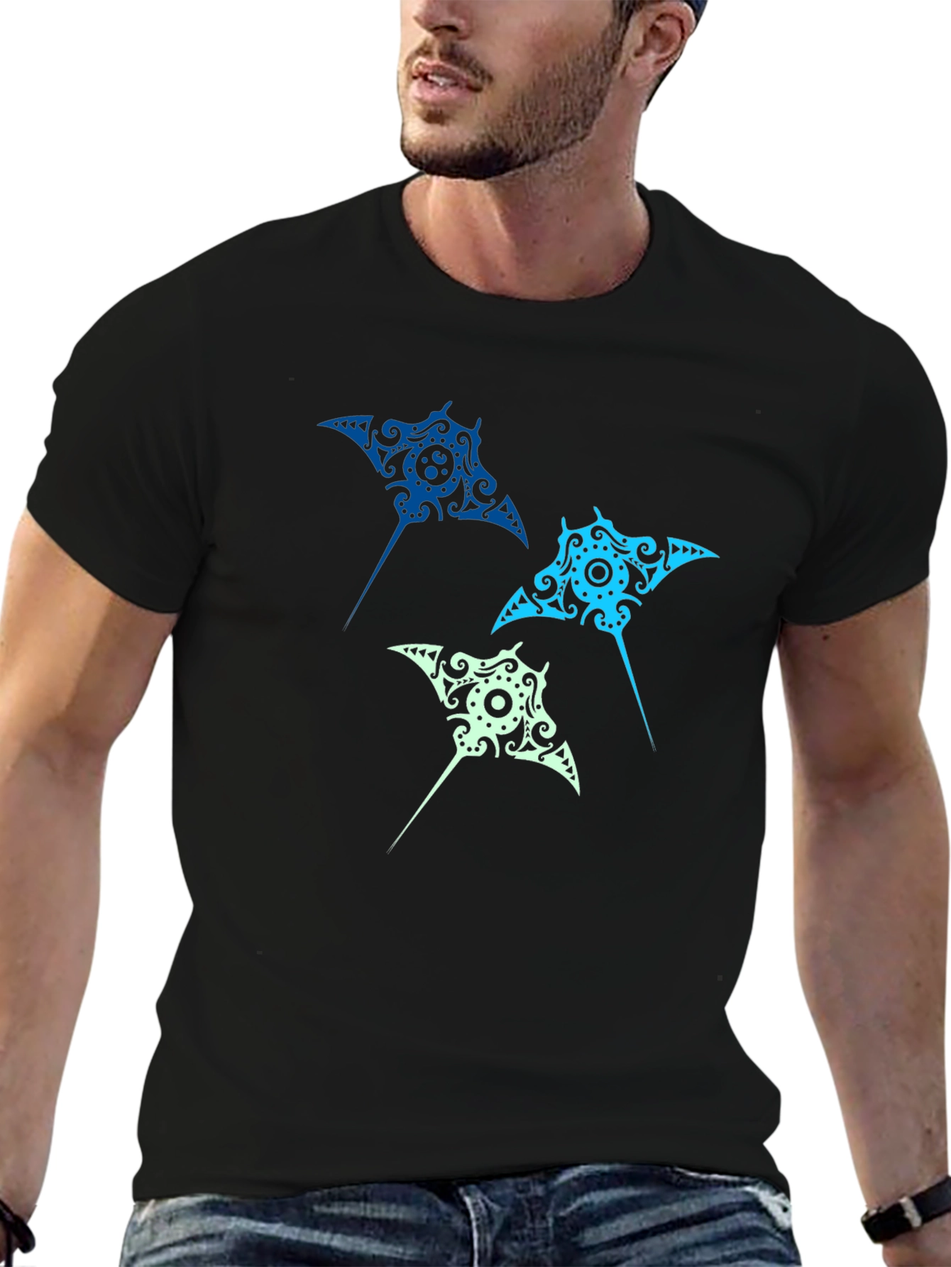 Manta Ray Graphic Tee - Cool Ocean Design T-Shirt