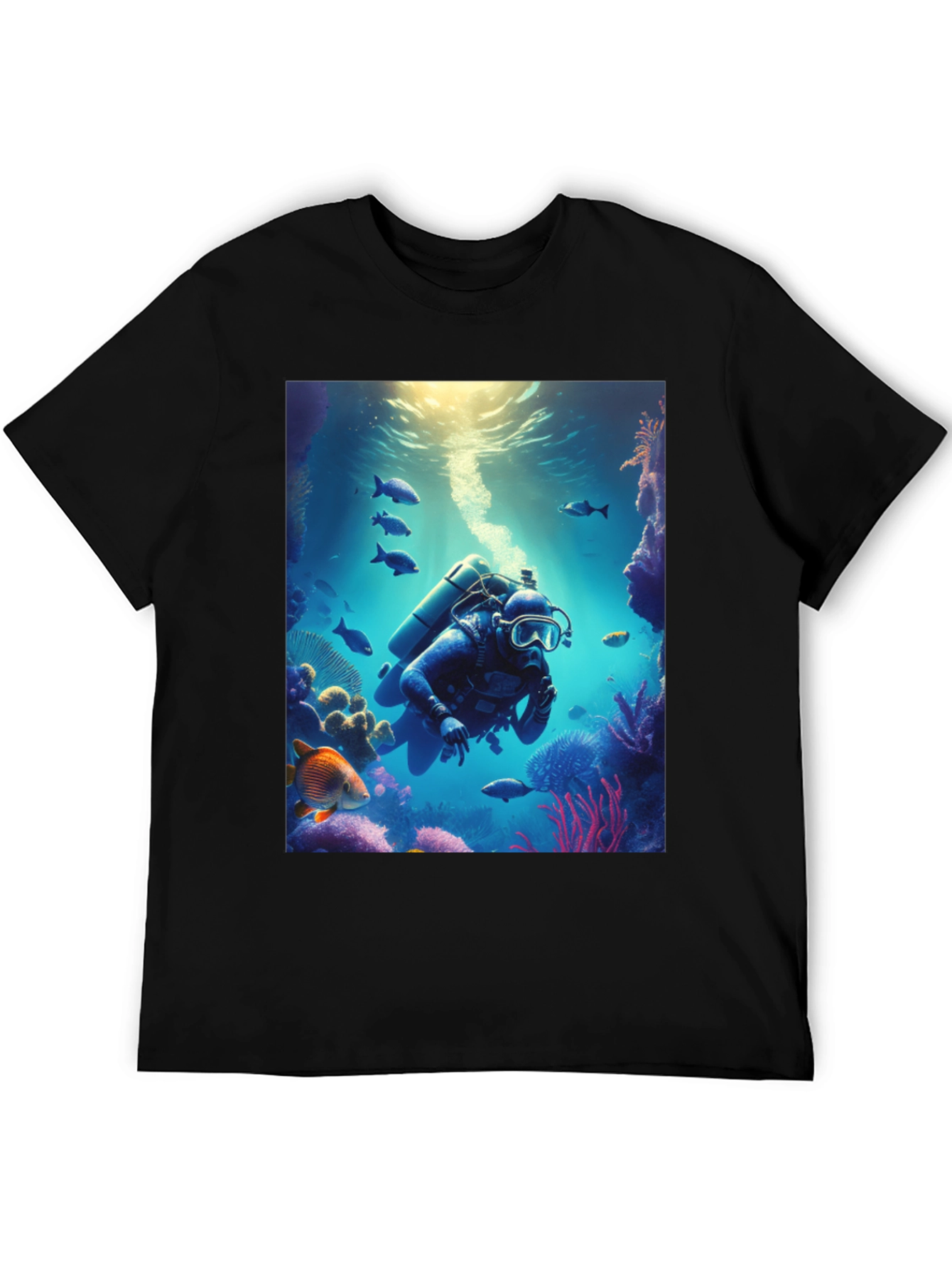 Scuba Diver Underwater Adventure Black T-Shirt
