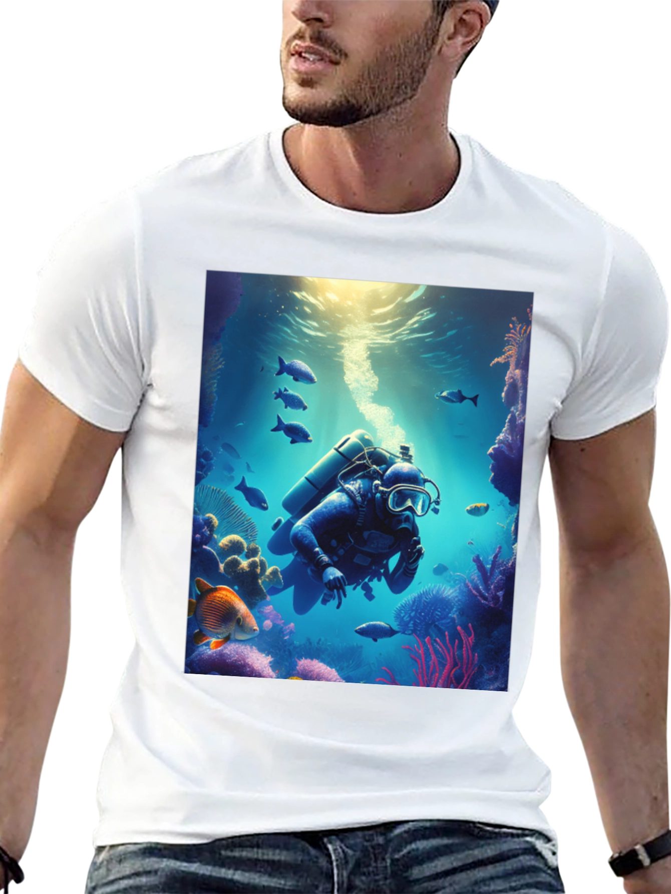 Scuba Diver Underwater Adventure Black T-Shirt