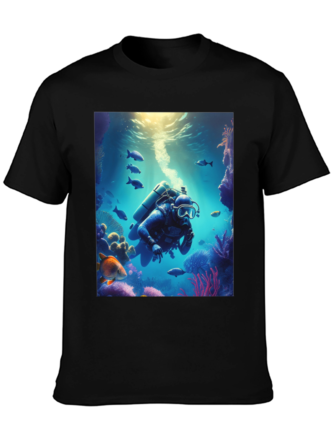 Scuba Diver Underwater Adventure Black T-Shirt