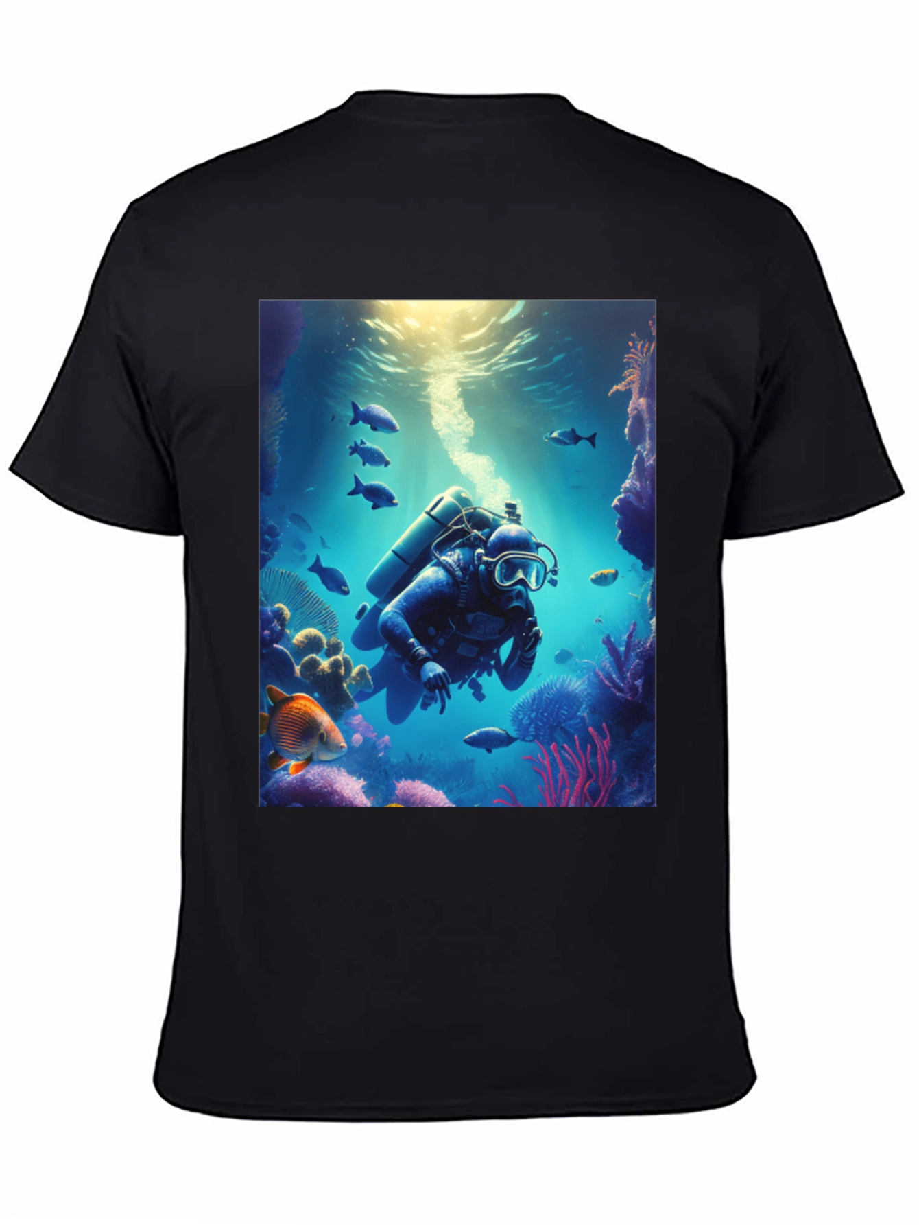 Scuba Diver Underwater Adventure Black T-Shirt