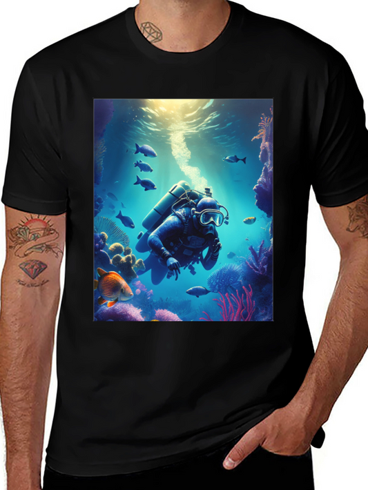 Scuba Diver Underwater Adventure Black T-Shirt