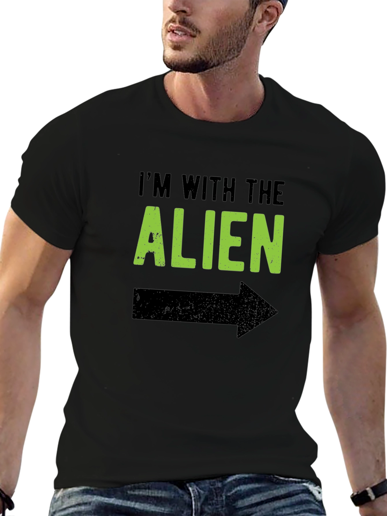 Im With The Alien T-Shirt - Funny Graphic Tee