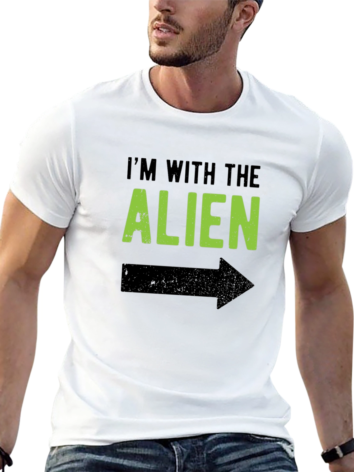 Im With The Alien T-Shirt - Funny Graphic Tee