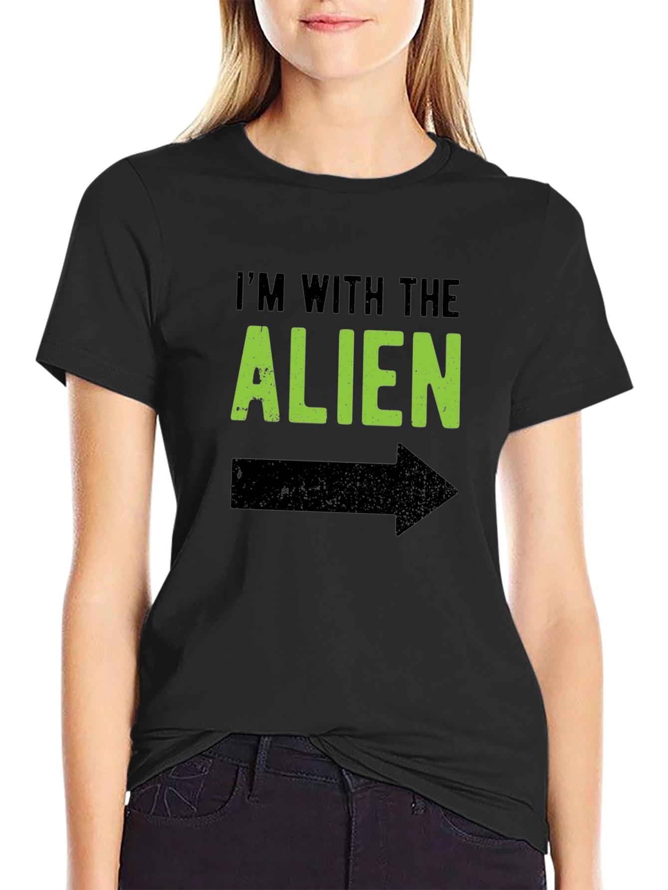 Im With The Alien T-Shirt - Funny Graphic Tee