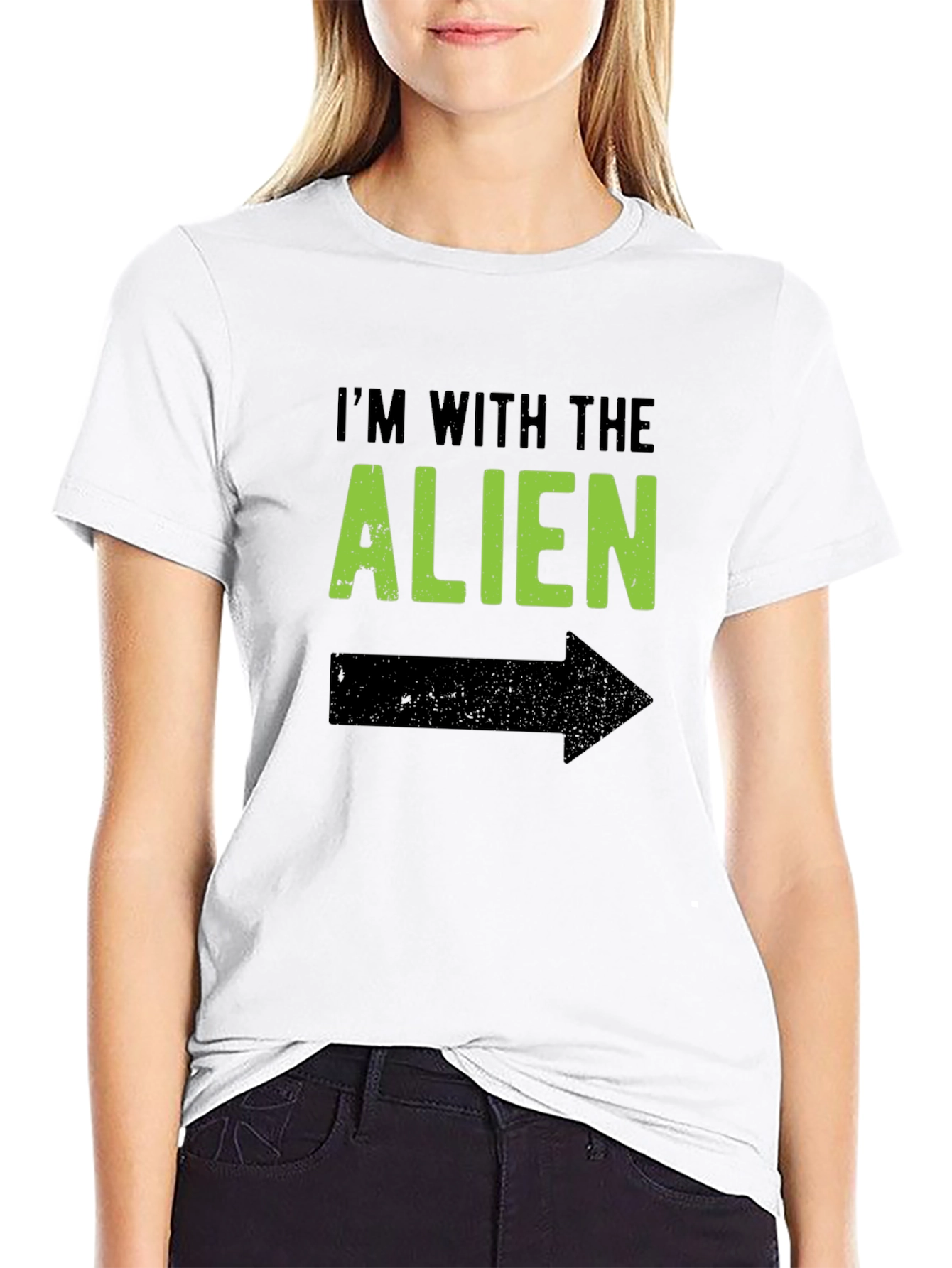 Im With The Alien T-Shirt - Funny Graphic Tee