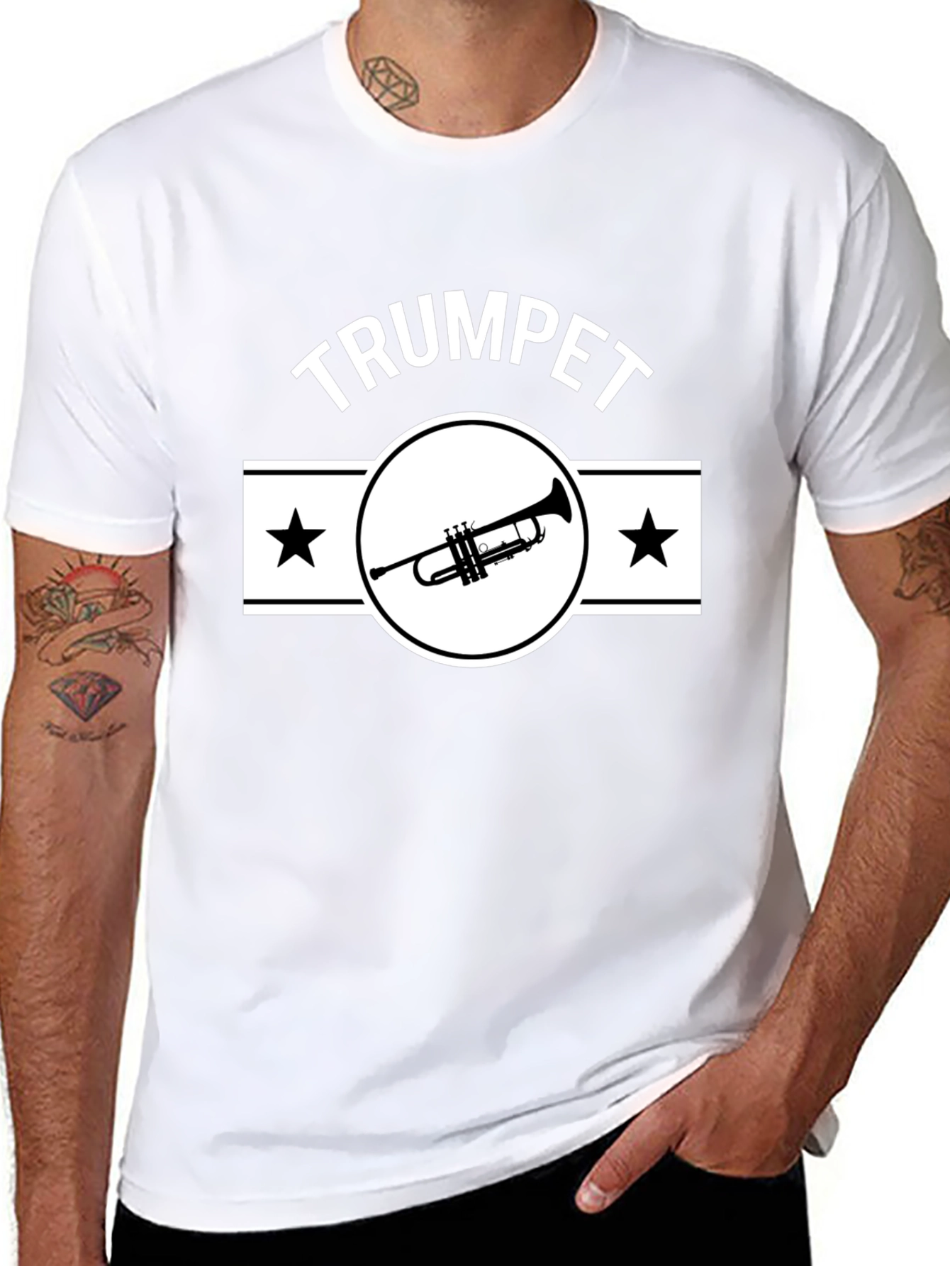 Trumpet Player Black T-Shirt