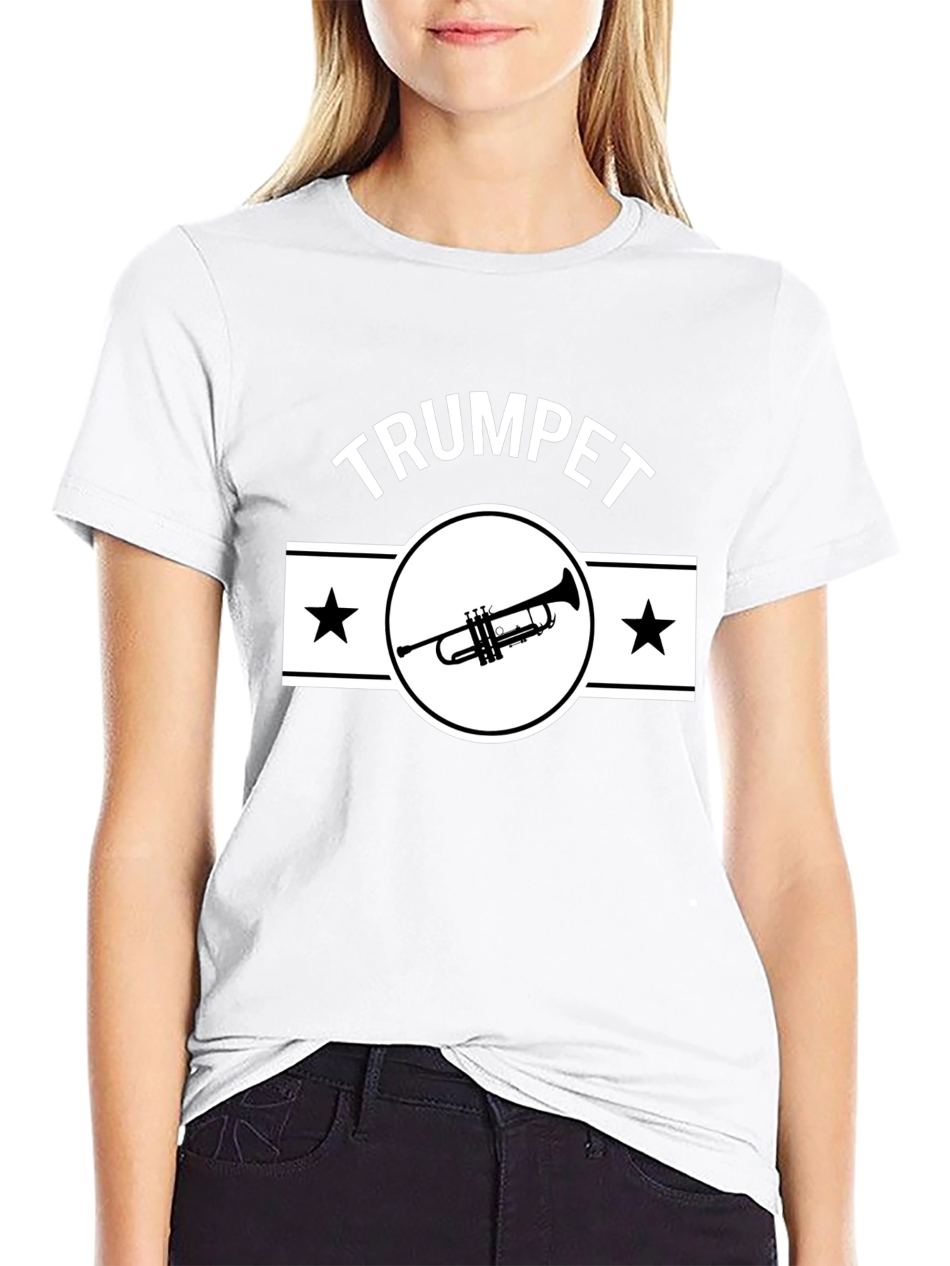 Trumpet Player Black T-Shirt