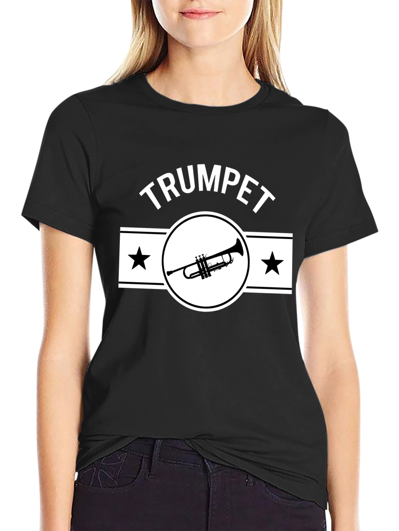 Trumpet Player Black T-Shirt