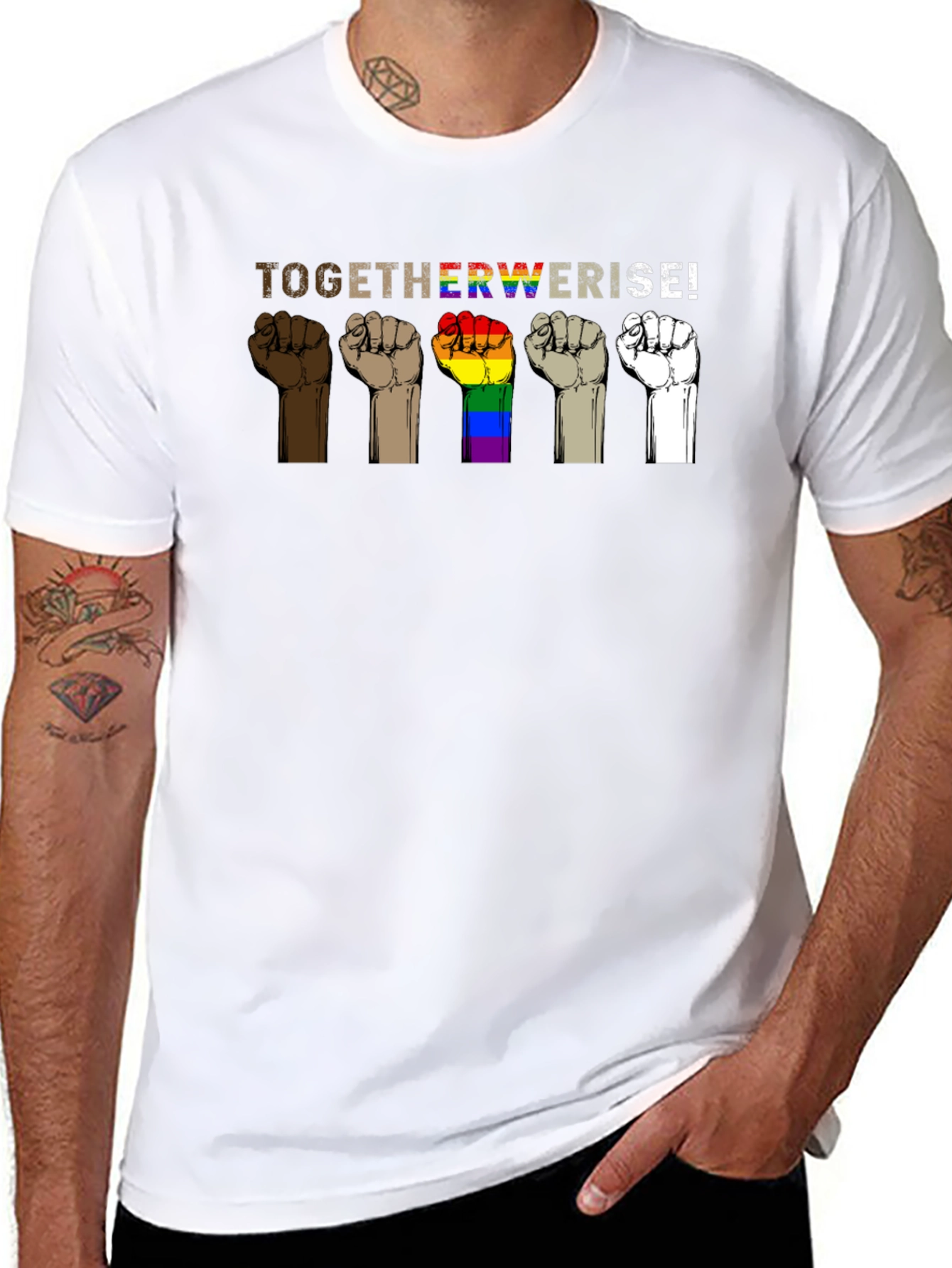 Together We Rise Graphic T-Shirt - Black