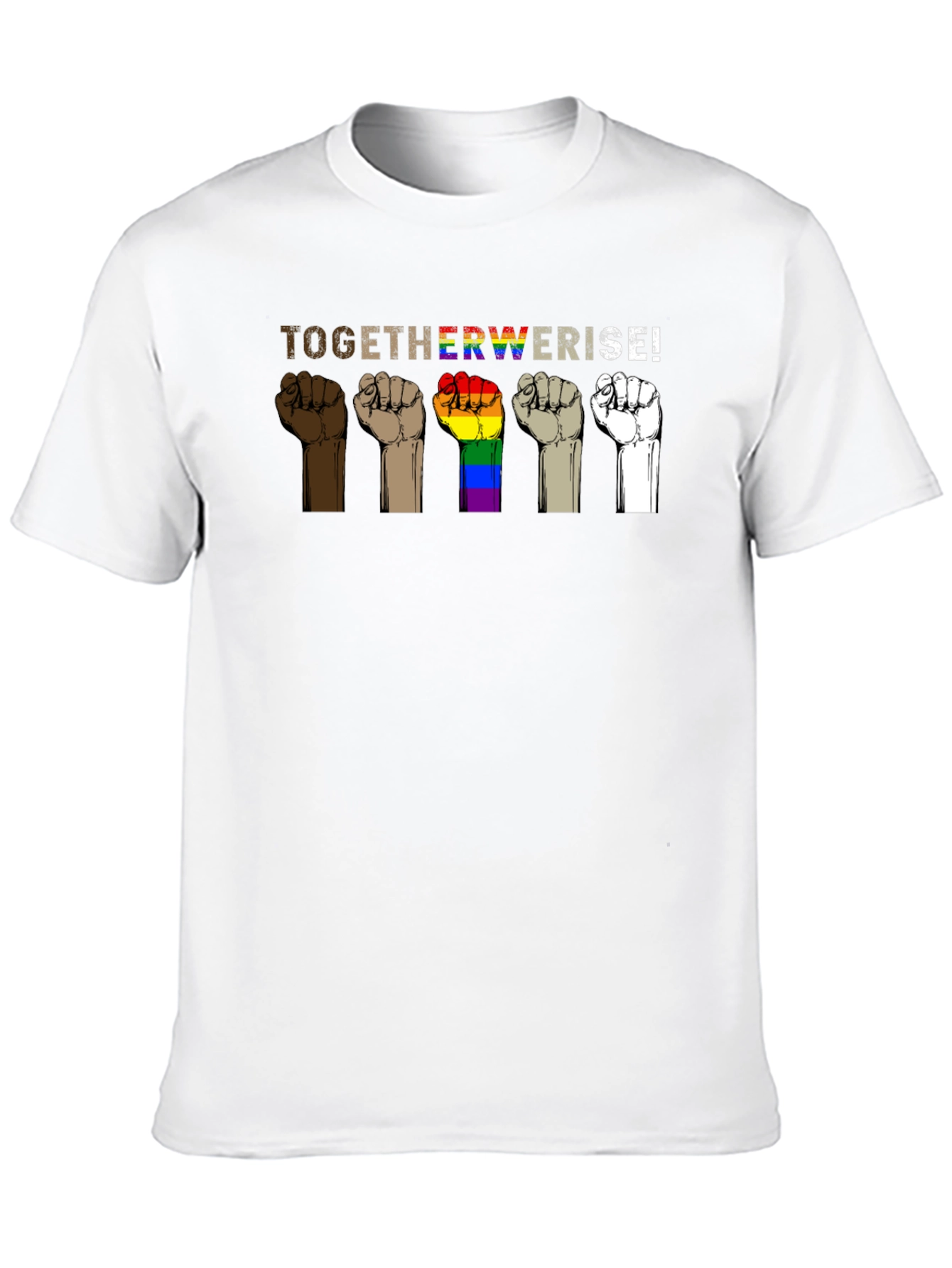 Together We Rise Graphic T-Shirt - Black