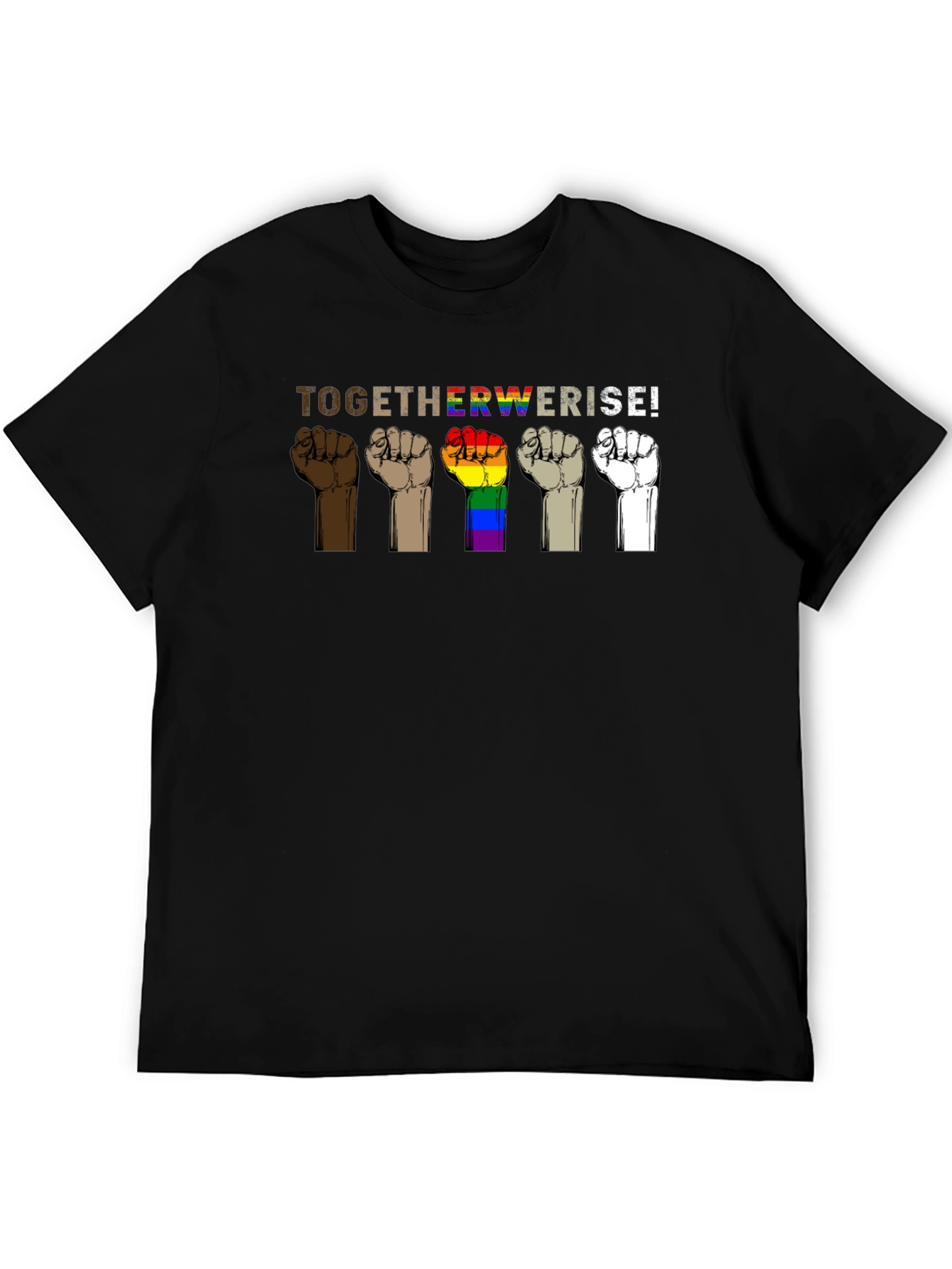 Together We Rise Graphic T-Shirt - Black