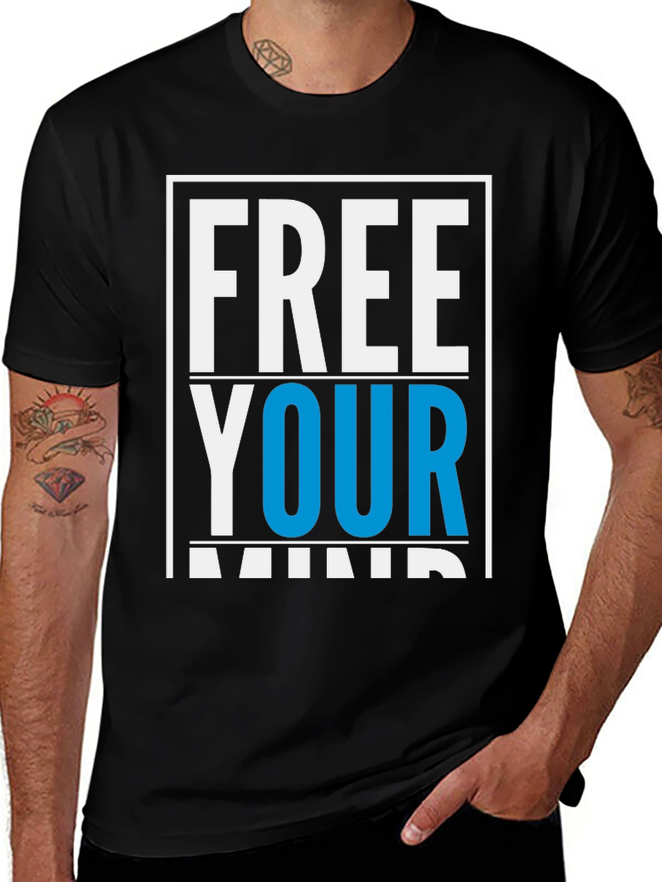 Free Your Mind Graphic T-Shirt - Black