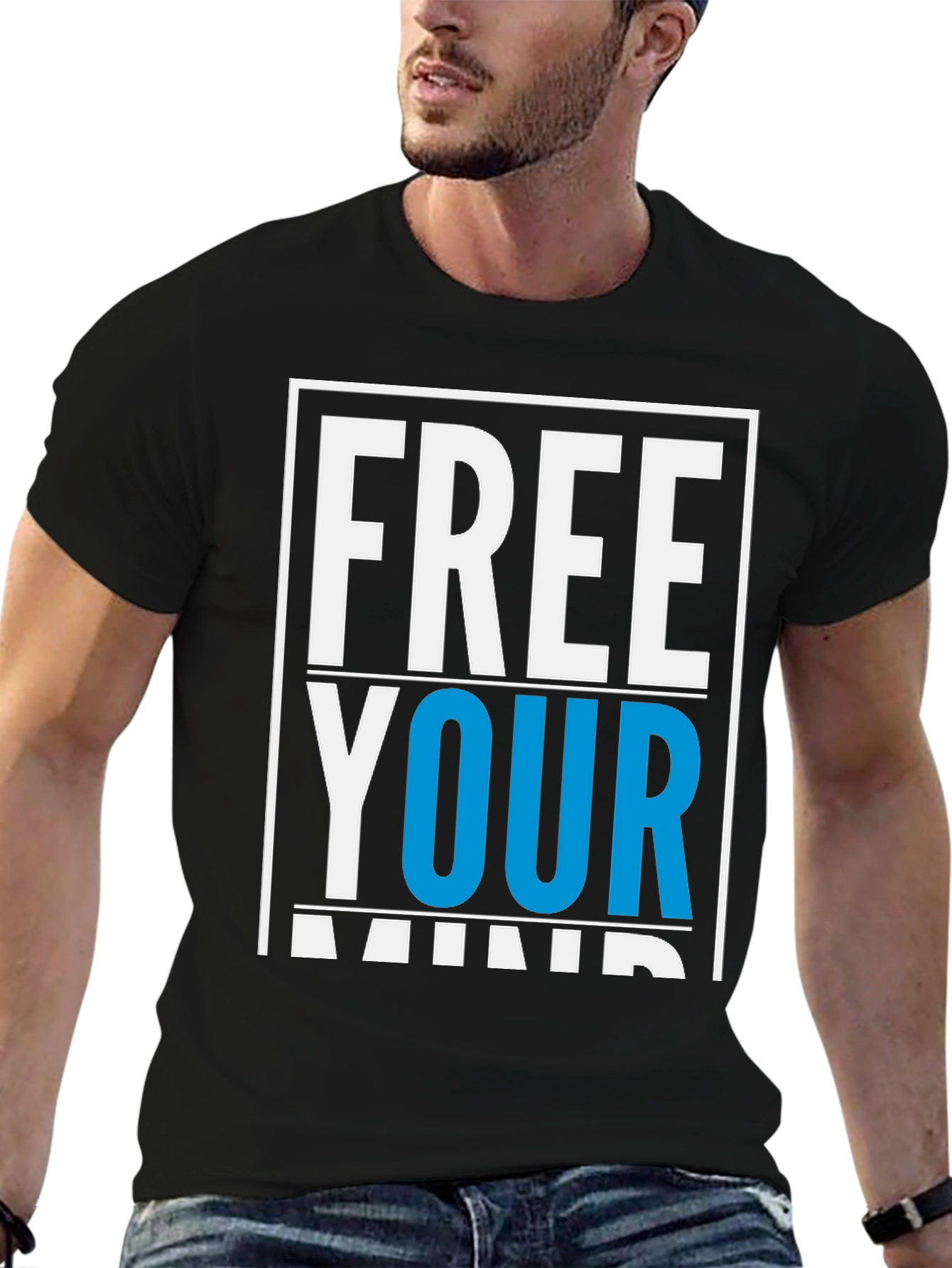 Free Your Mind Graphic T-Shirt - Black