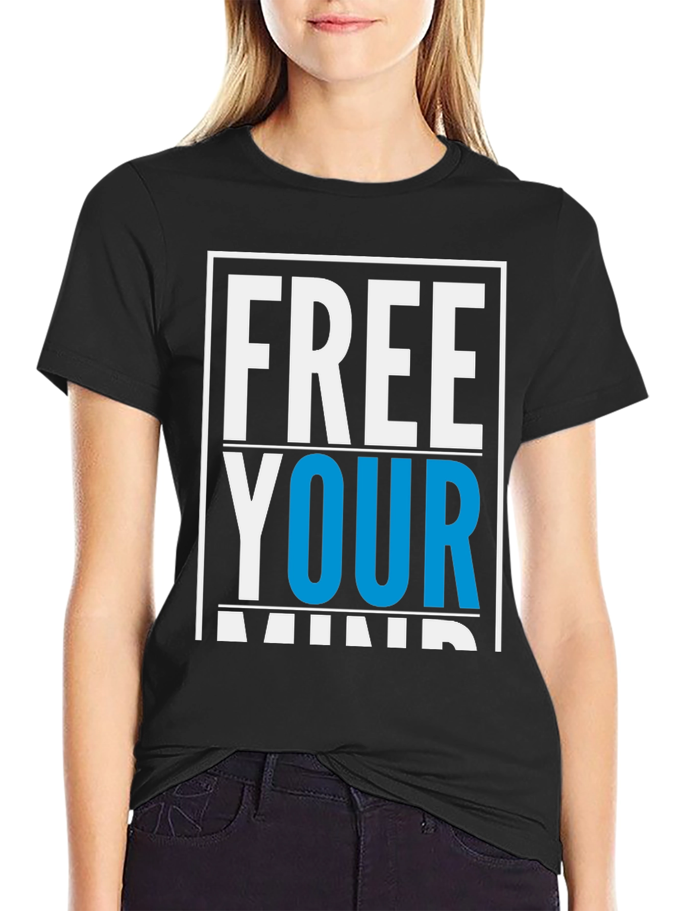 Free Your Mind Graphic T-Shirt - Black