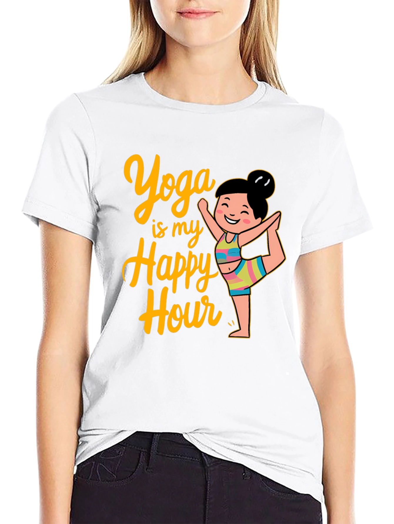 Yoga is My Happy Hour Graphic Tee
