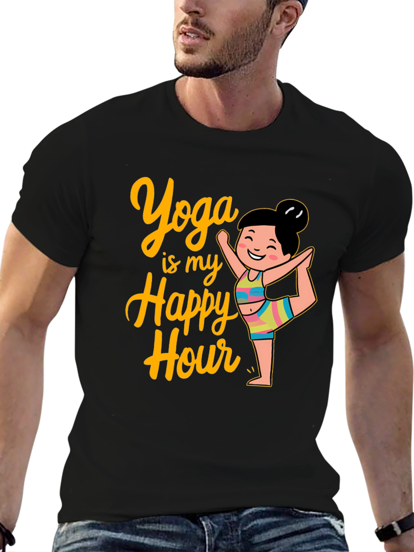 Yoga is My Happy Hour Graphic Tee